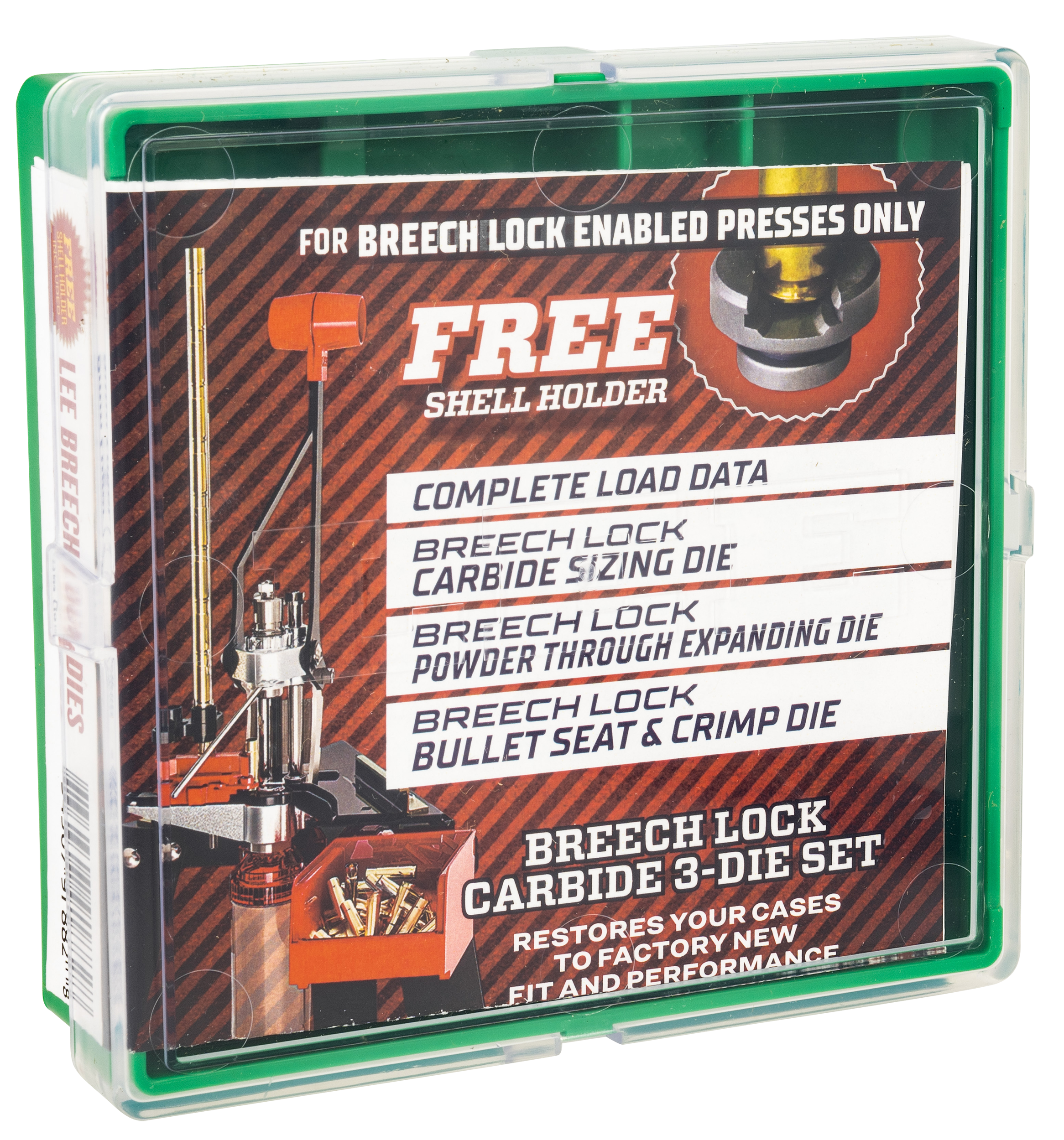 Lee Precision Breech Lock 3-Die Set 9mm Luger Carbide
