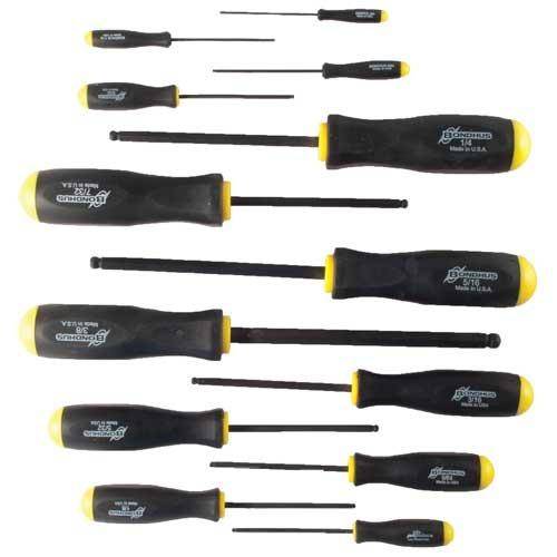 BondhusA(R) BalldriverA(R) Hex Sets - Bondhus 8-Piece Standard Hex Screwdriver Set - .050-5/32