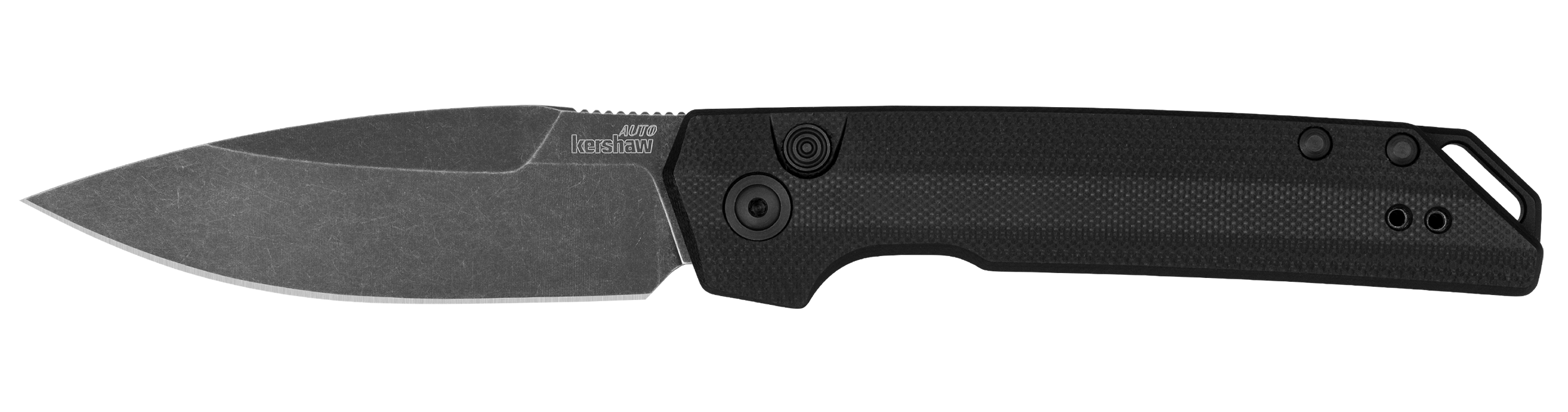 Kershaw - 7038G10 - Launch Iridium G10 3.45 Folding Spear Point Plain Black Knife