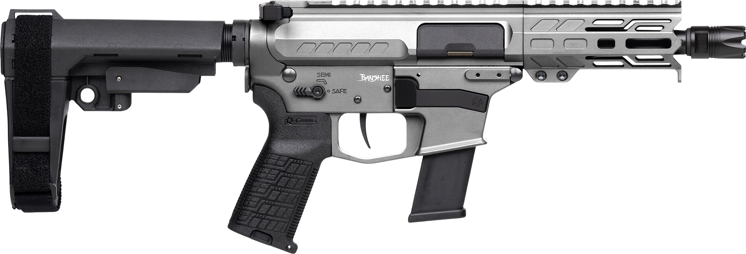CMMG - 45A150FTNG - Banshee FE MkG .45 ACP 5 Semi Auto 13+1 Titanium Cerakote Pistol