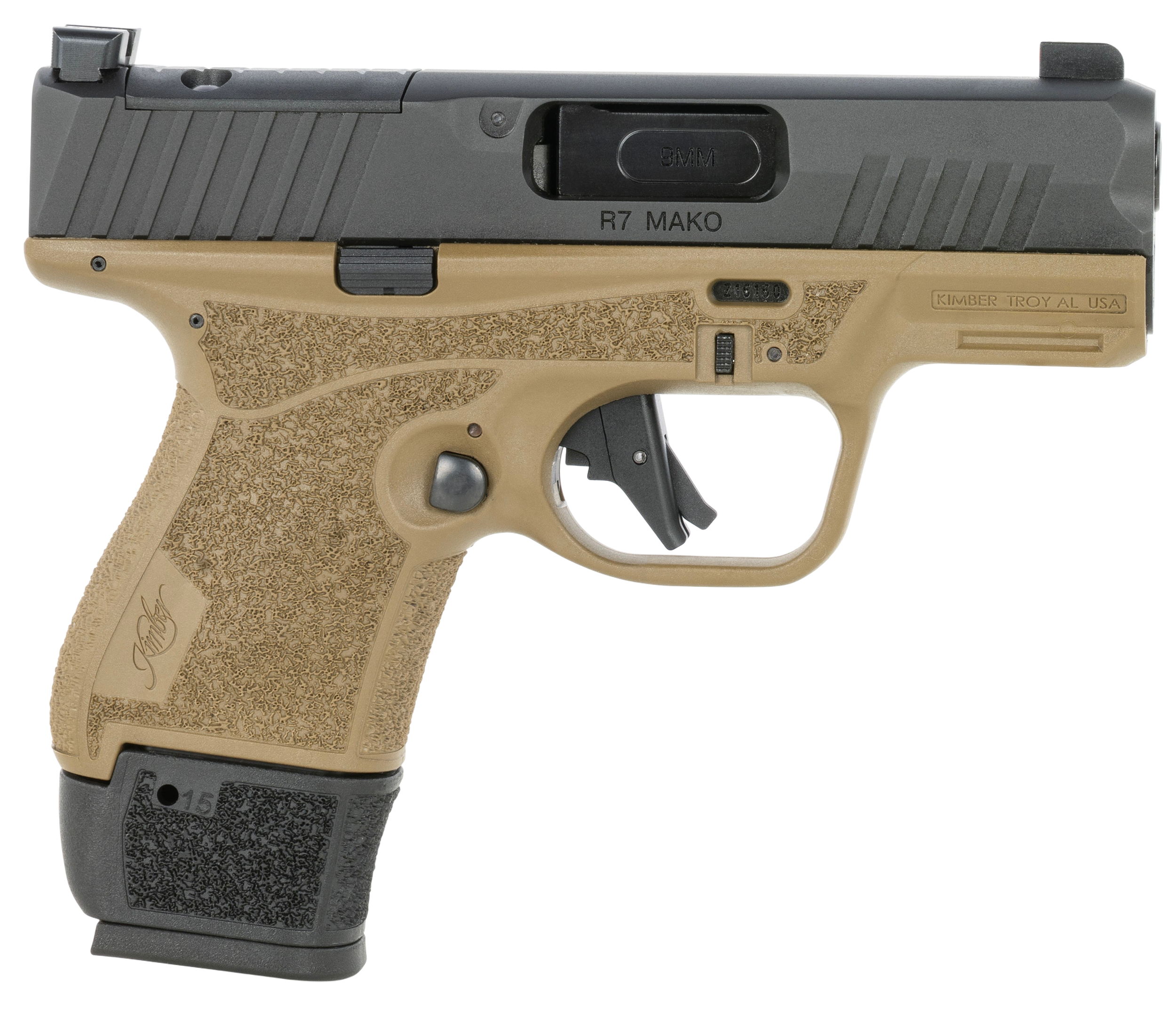 Kimber(R) - 3800040 - R7 Mako 9mm Luger 15+1 3.37" Semi-Auto Flat Dark Earth Pistol