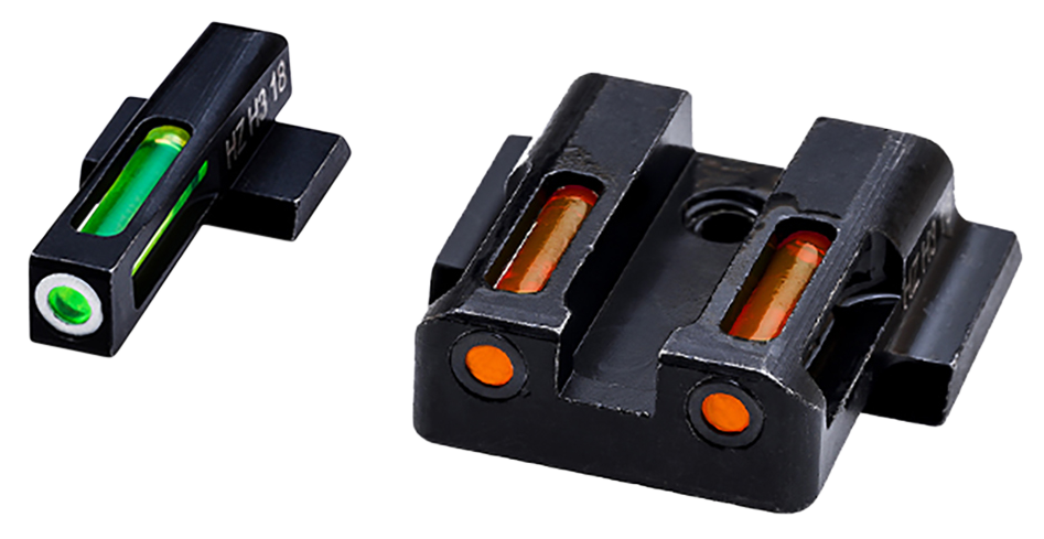 Hiviz MPSN421 LiteWave H3 Front and Rear Sight S&W M&P Shield 9,40,45 Green w/White Outline Orange Black
