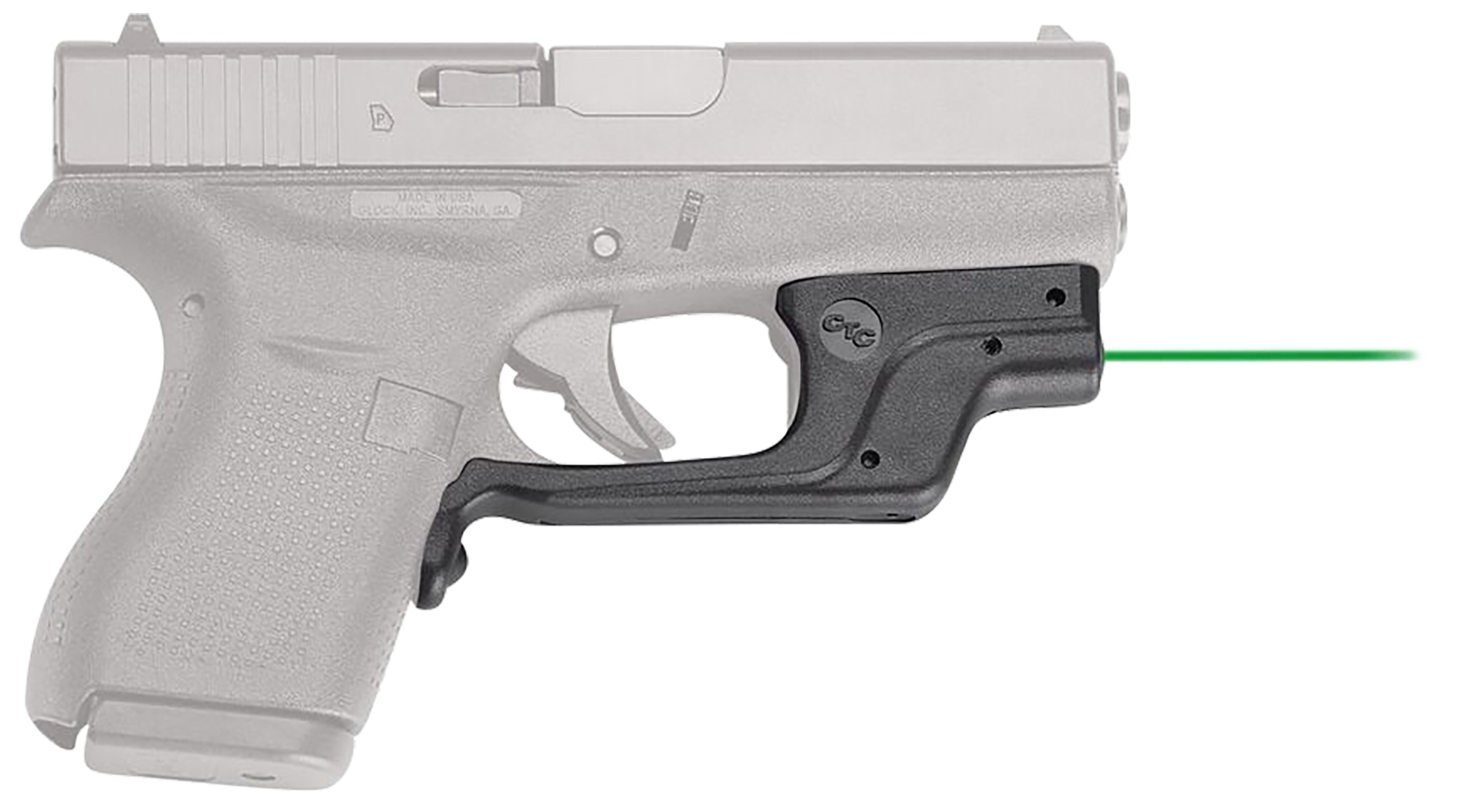 Crimson Trace LG-443G Green Laserguard Black for Glock 42/43/43X/48