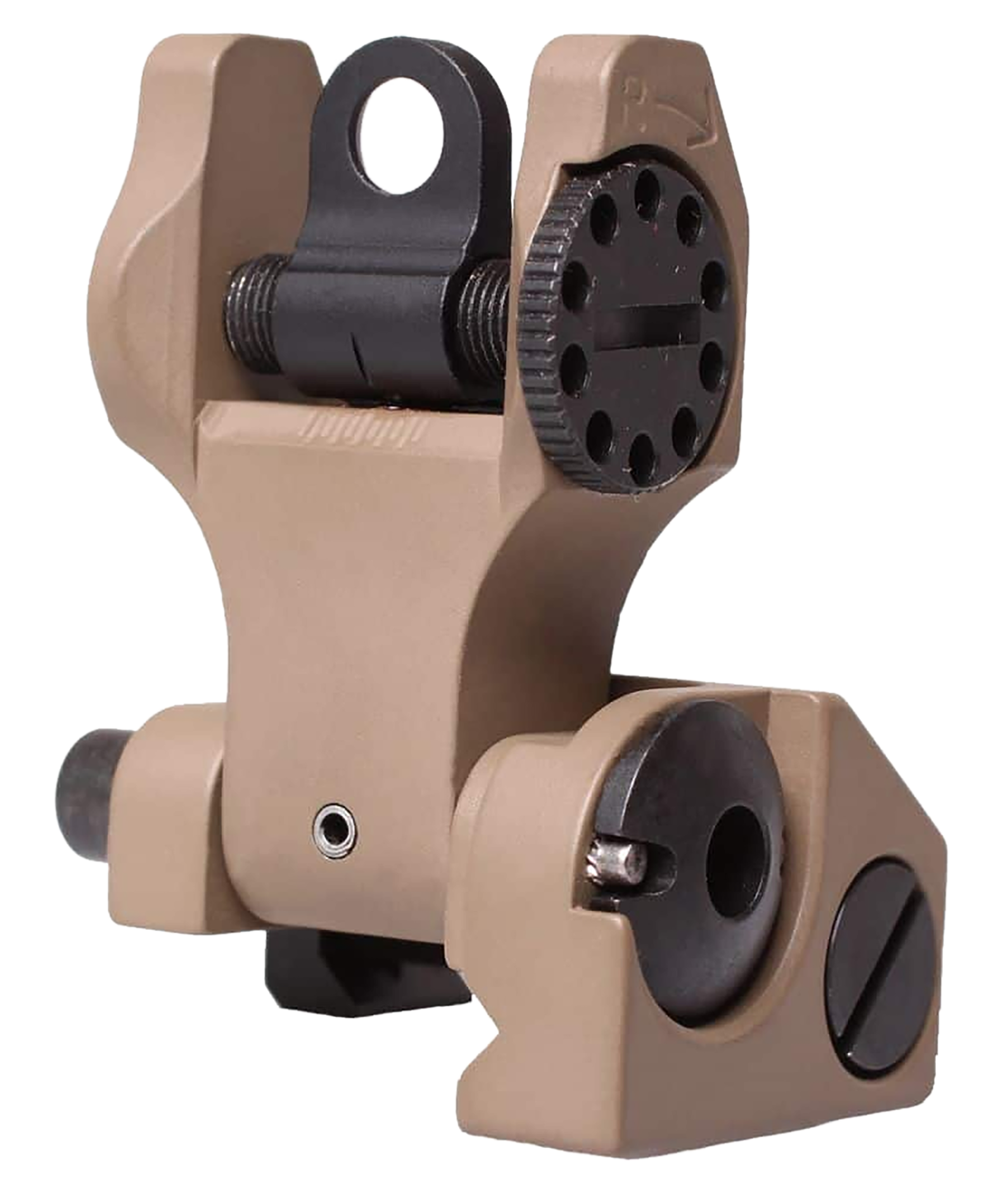 Troy Rear Folding BattleSight Round FDE Sight for AR15