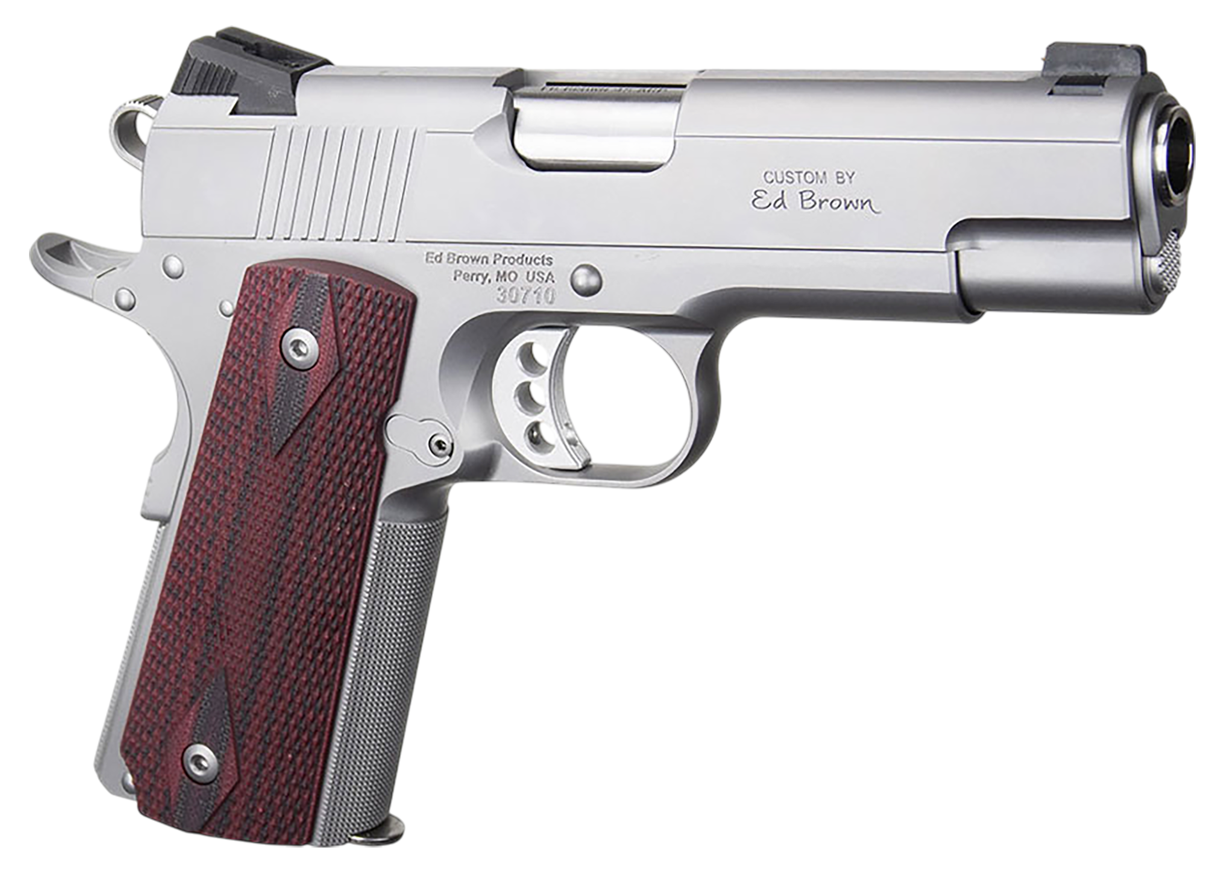 Ed Brown EC18SS45 1911 Executive Commander 45 ACP 7+1 4.25 Stainless Steel Barrel, Serrated Slide & Frame, Right Hand