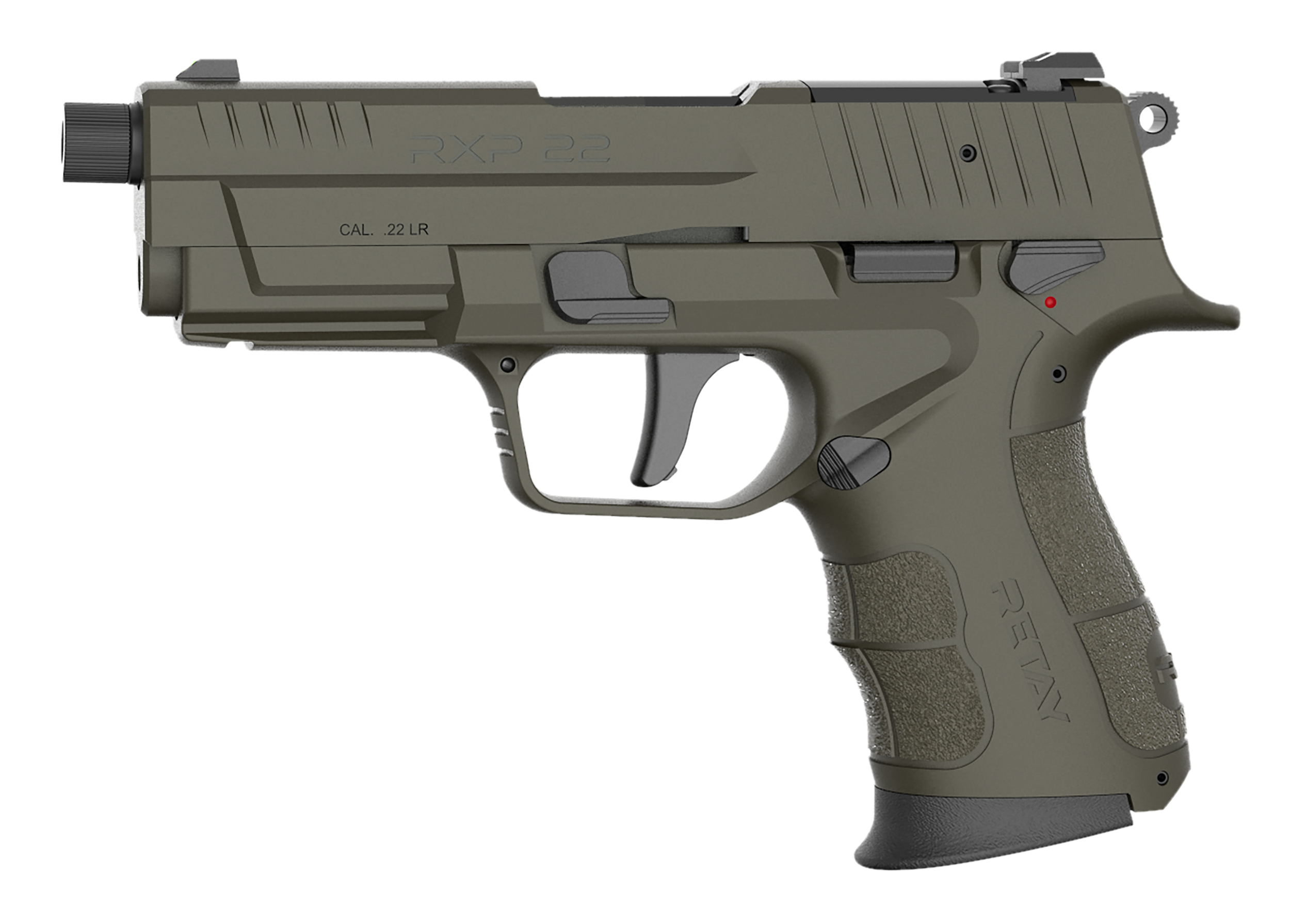 Retay USA(R) - RXP22OD13TH - RXP 22 LR 4" Semi Auto 13+1 OD Green/Black Pistol