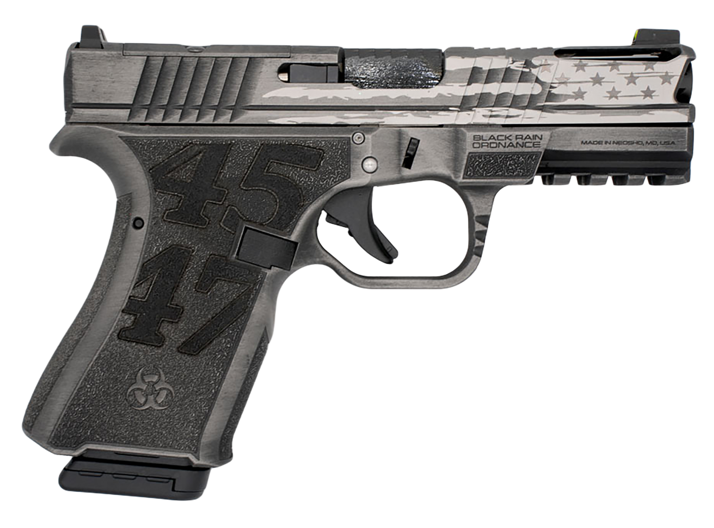 Black Rain Ordnance - FLPTRUMPGMGB - Frontline+ Trump Custom 9mm Luger 4 Semi Auto 15+1 Gun Metal Grey Pistol