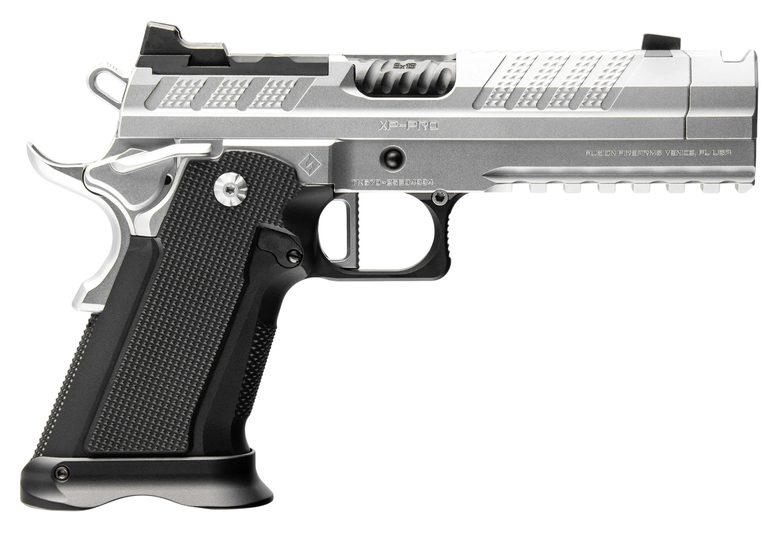 Fusion Firearms(R) - XPCOMP9C10 - XP Pro Comp 9mm Luger 4.60" Single Action 10+1 Chrome Pistol