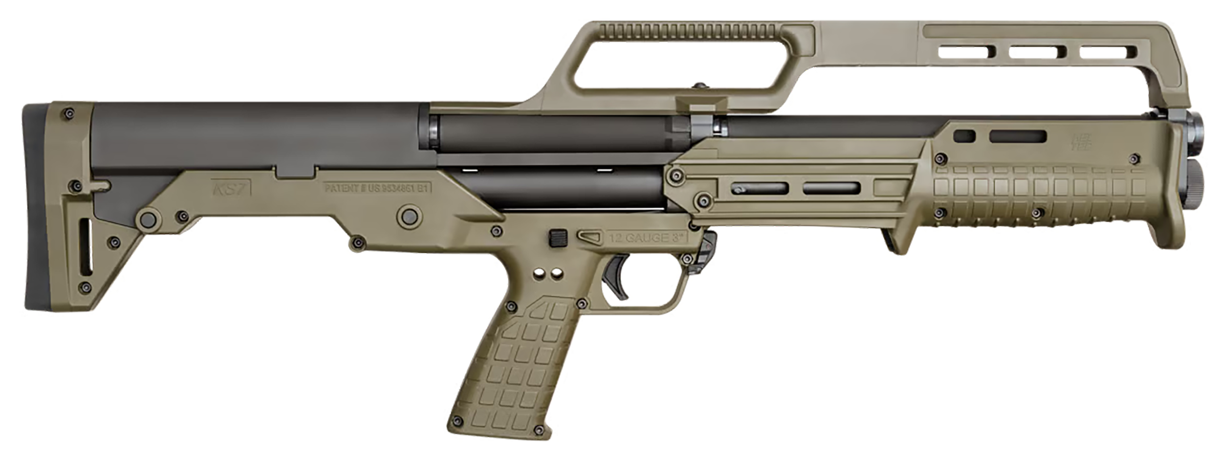 Kel-Tec(R) - KS7GRN-GEN2 - KS7 G2 12 Gauge 6+1 18.5" Pump Green Shotgun