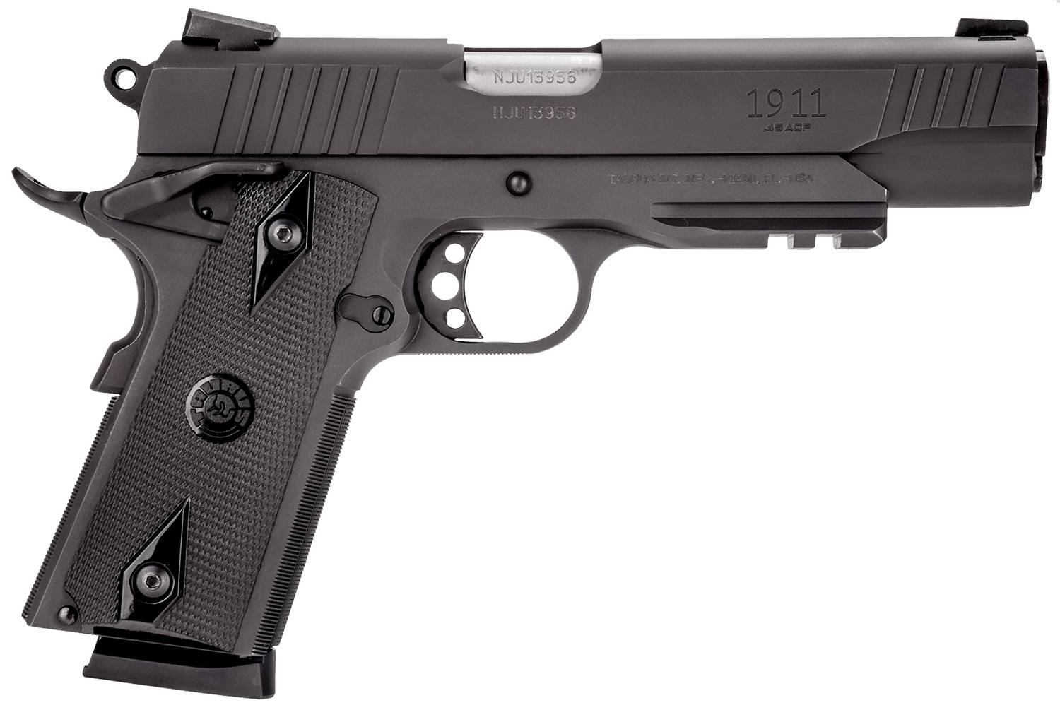 Taurus 1911 Standard with Picatinny Rail 45 ACP 8+1 Revolver (Black/Blued)