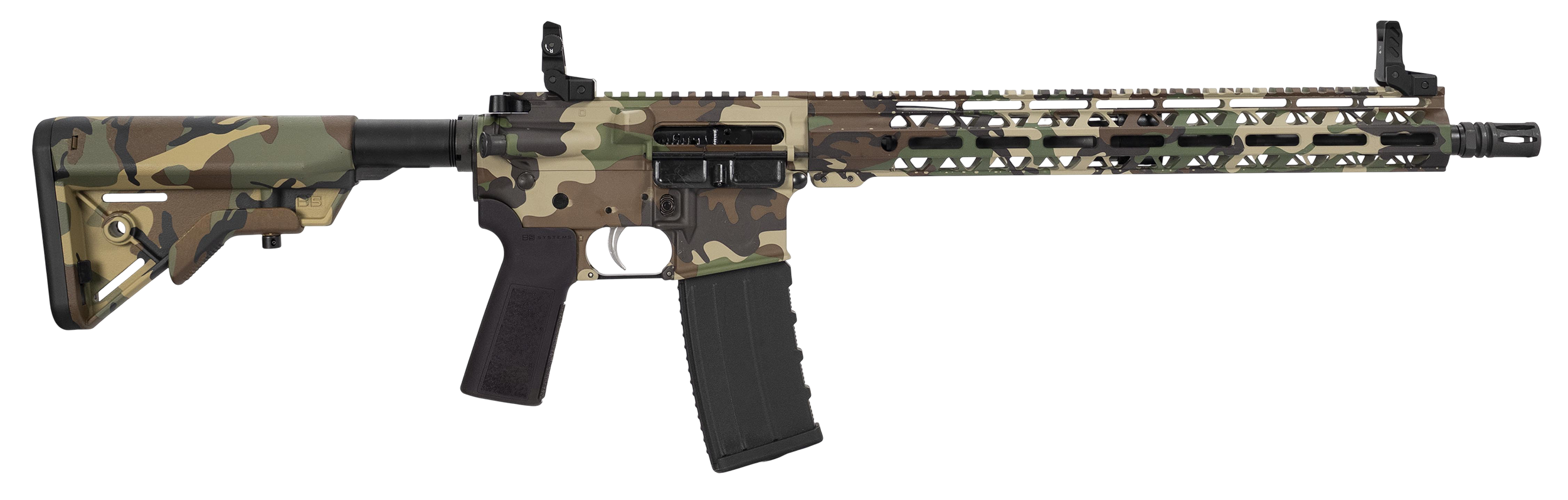 Hi-Point HP-15 Semi Automatic Rifle 5.56x45mm NATO 16" Black Threaded Barrel Woodland Camo Frame Woodland Camo Pistol Grip