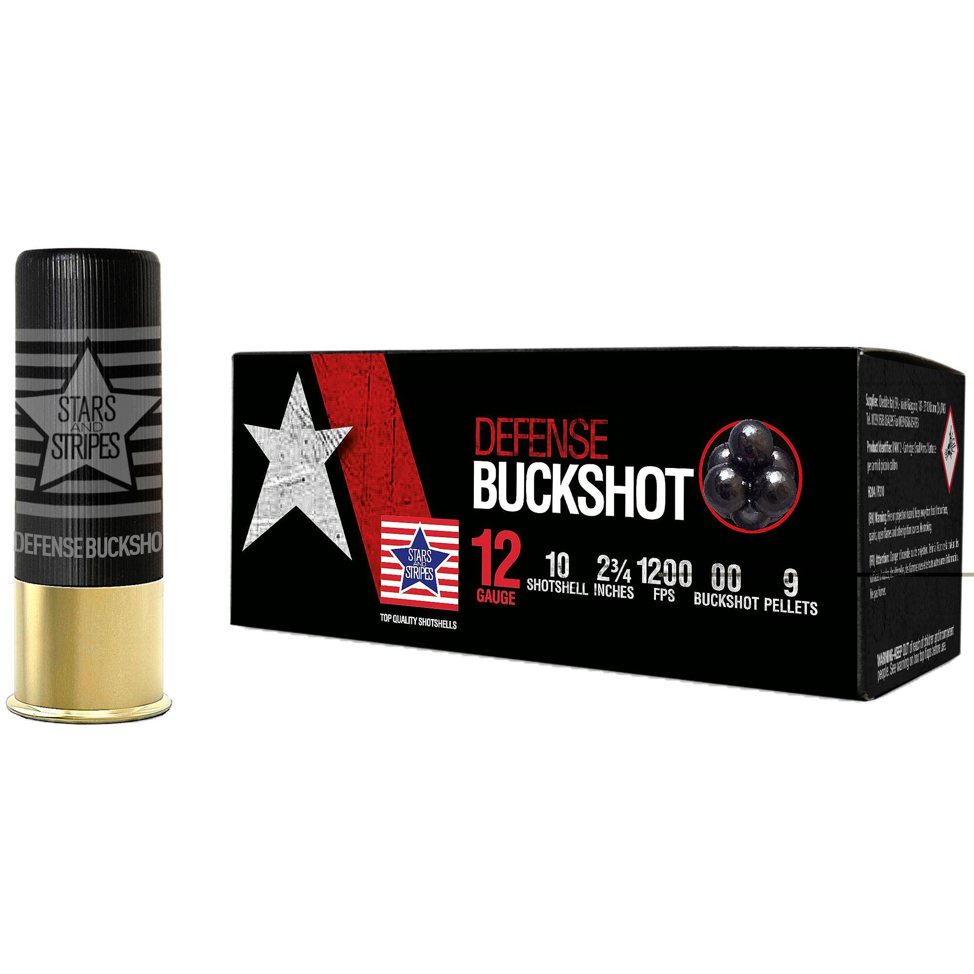 Stars 12ga 00bck Shtshl 9pel (10 Rounds)