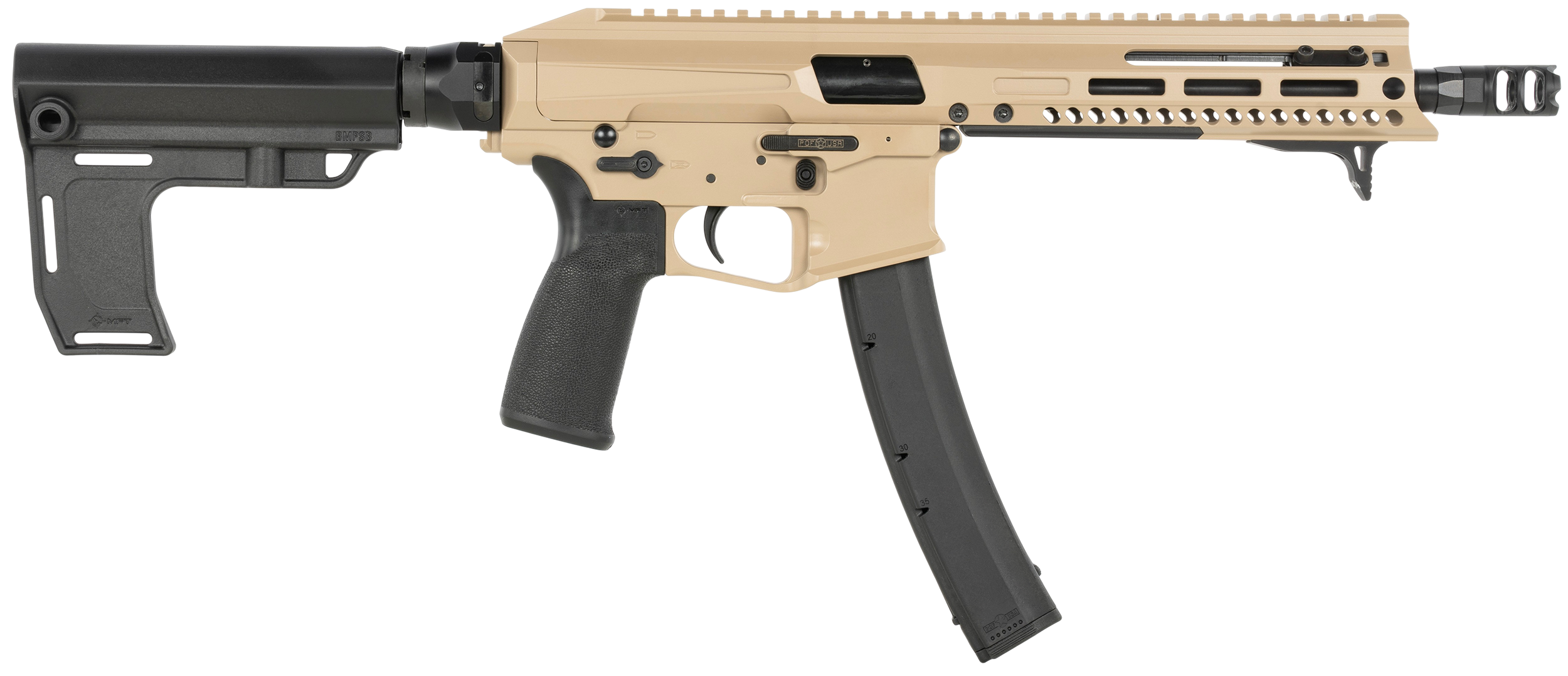 Patriot Ordnance Factory - 2138 - Phoenix 9mm 8.5 Semi Auto 35+1 Flat Dark Earth Pistol