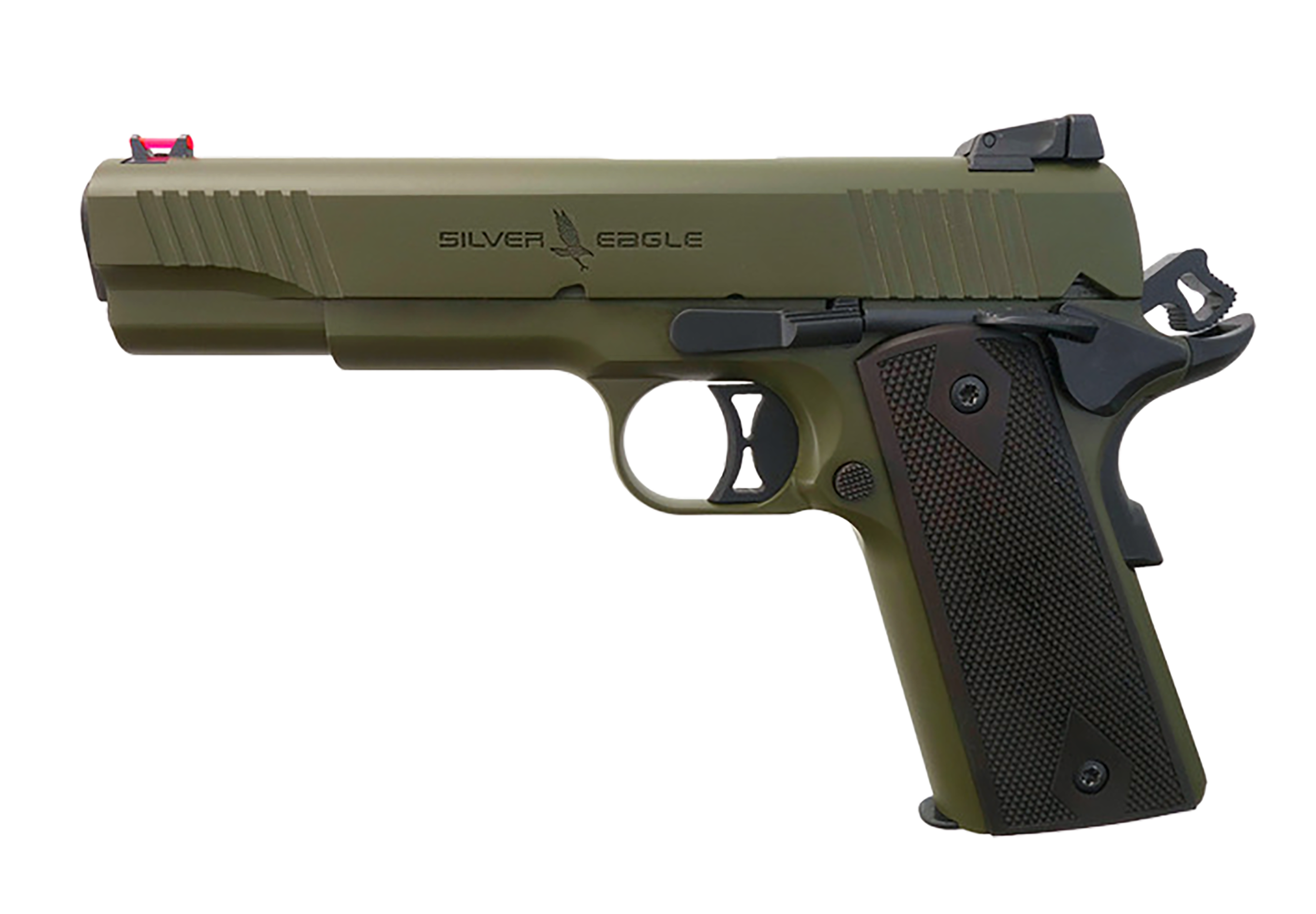Tisas - 1911-45-GREEN - 1911 45 ACP 5 Semi Auto 7+1 Green Walnut Pistol