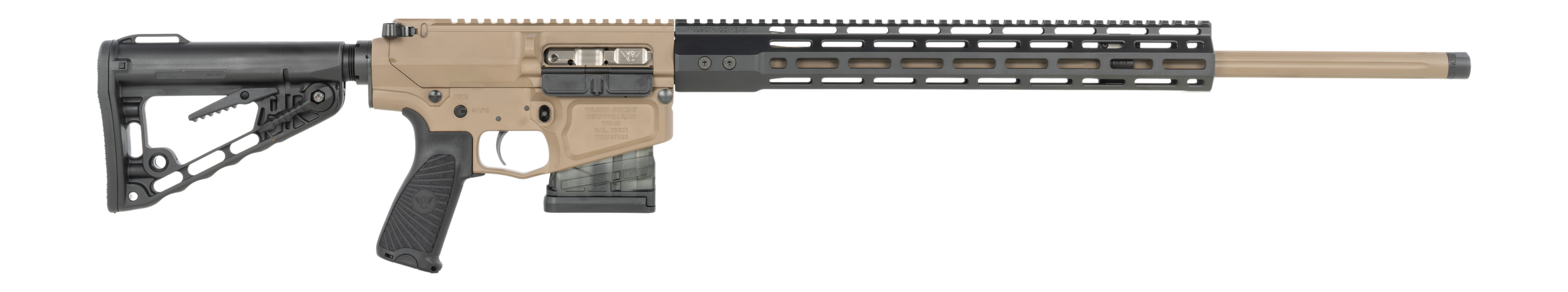 Wilson Combat - SS-65CF24-TAN - Super Sniper 6.5 Creedmoor 24 Semi Auto 10+1 Flat Dark Earth Rifle