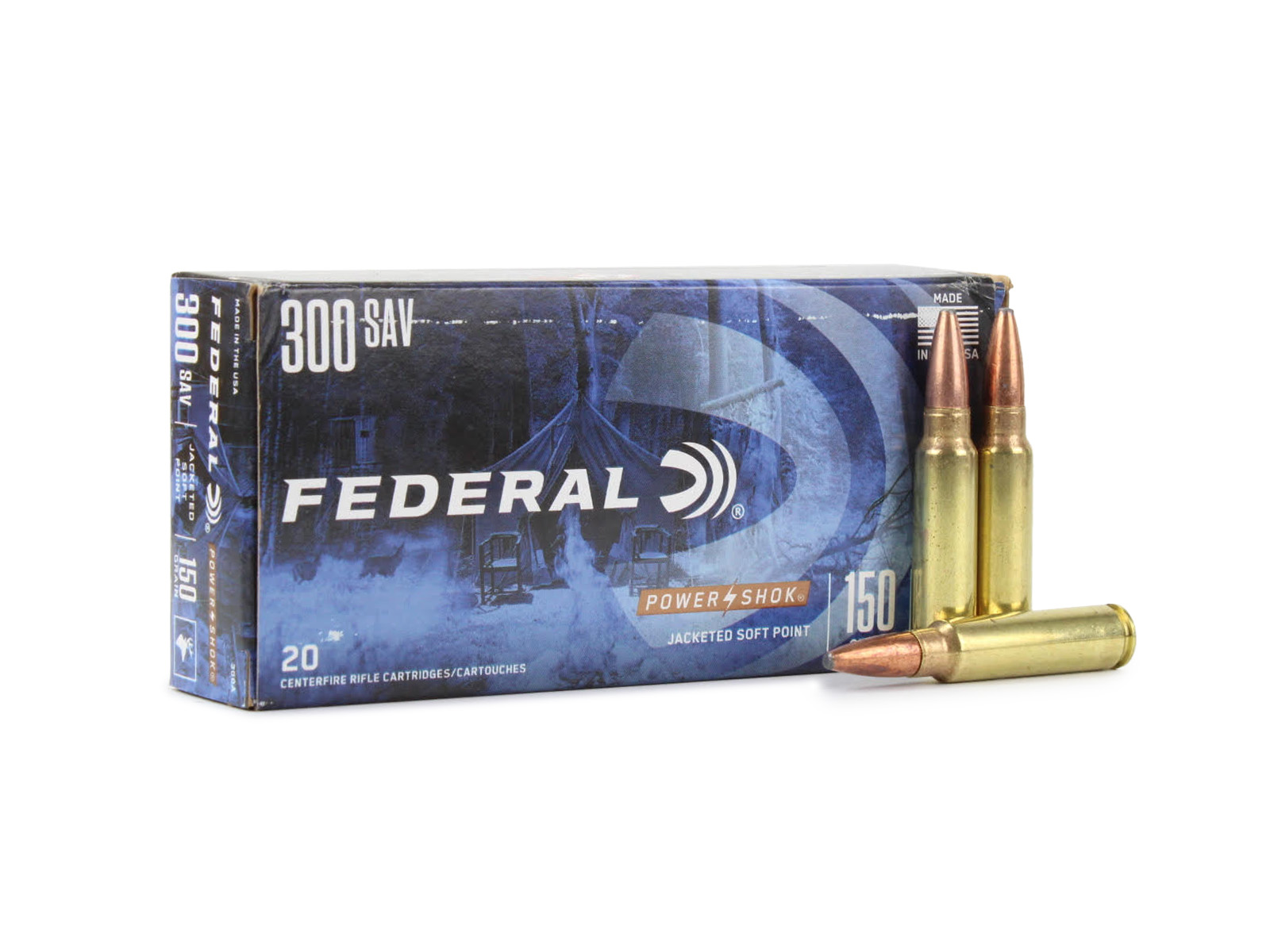 Federal Power-Shok 300 Savage 150 Grain Soft Point (Box)