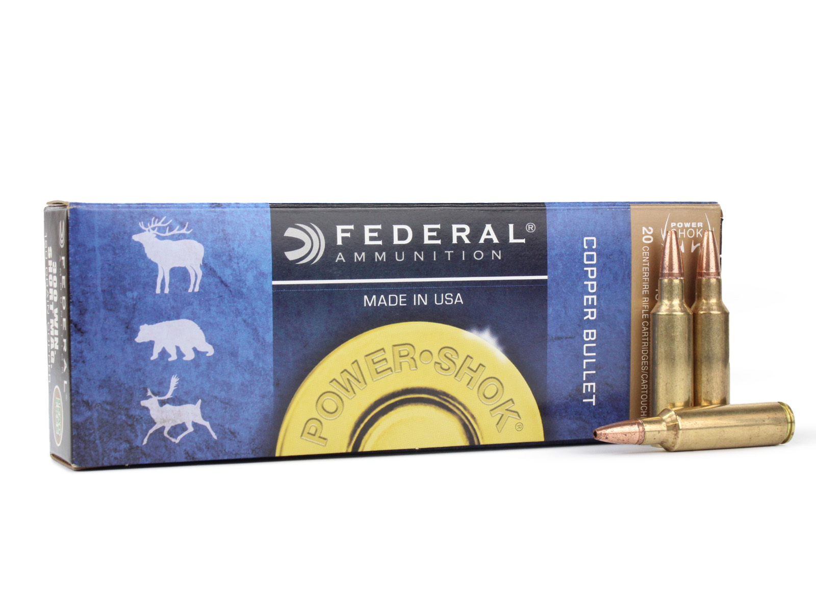 Federal Premium Power-Shok Copper Rifle 300 WSM 180 Gr Copper HP (Box)