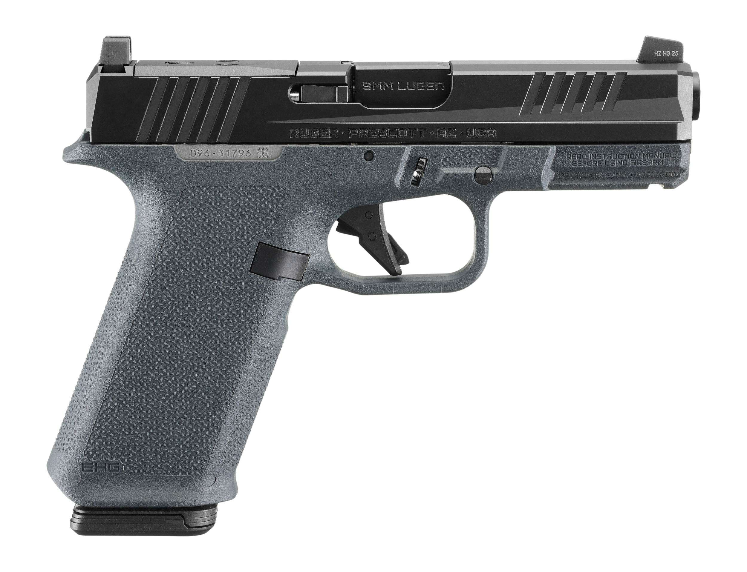 Ruger(R) - 19441 - RXM 9mm Luger 4" Semi Auto 17+1 Stealth Gray/Black Pistol