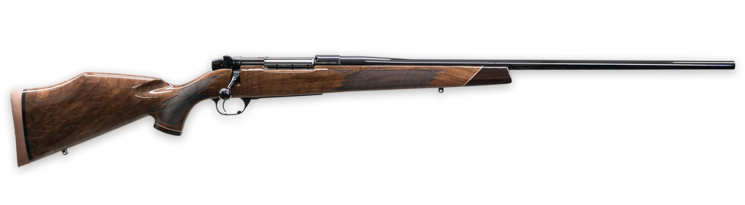 Weatherby(R) - MDX01N25RWR4O - Mark V Deluxe 25 WBY RPM 4+1 24" Bolt High Gloss Blued Rifle