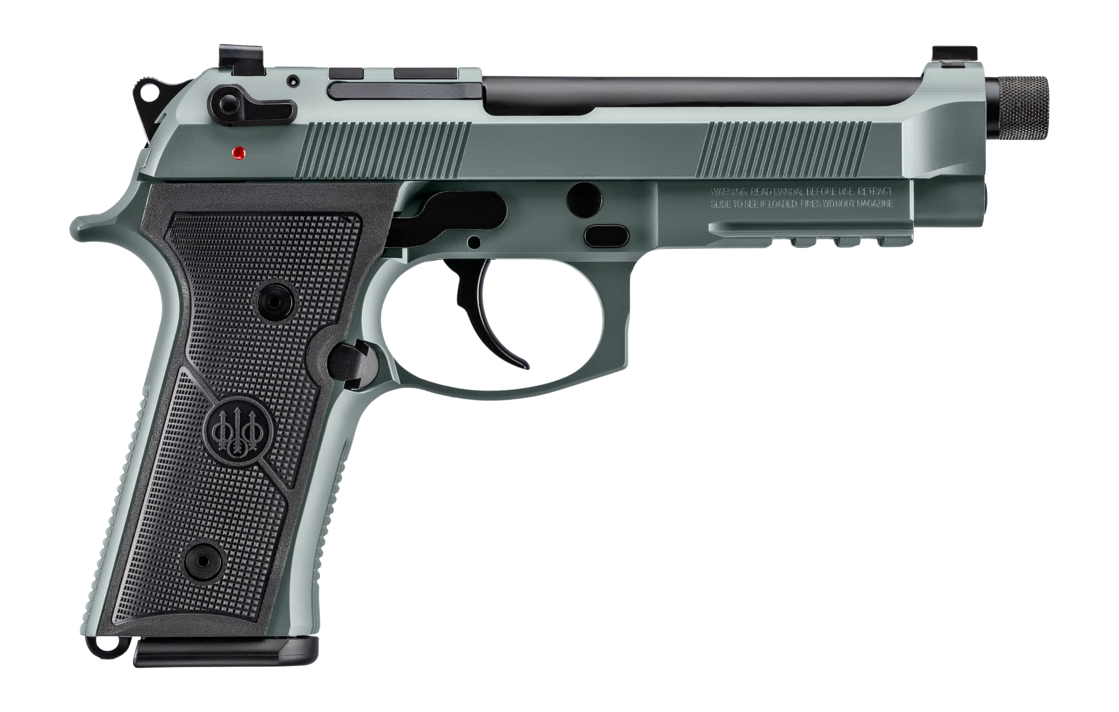 Beretta M9A4 Overlanding 9mm Luger Pistol 5.1" Threaded Barrel 18+1 Round Lunar Slide Black Grip Lunar Frame