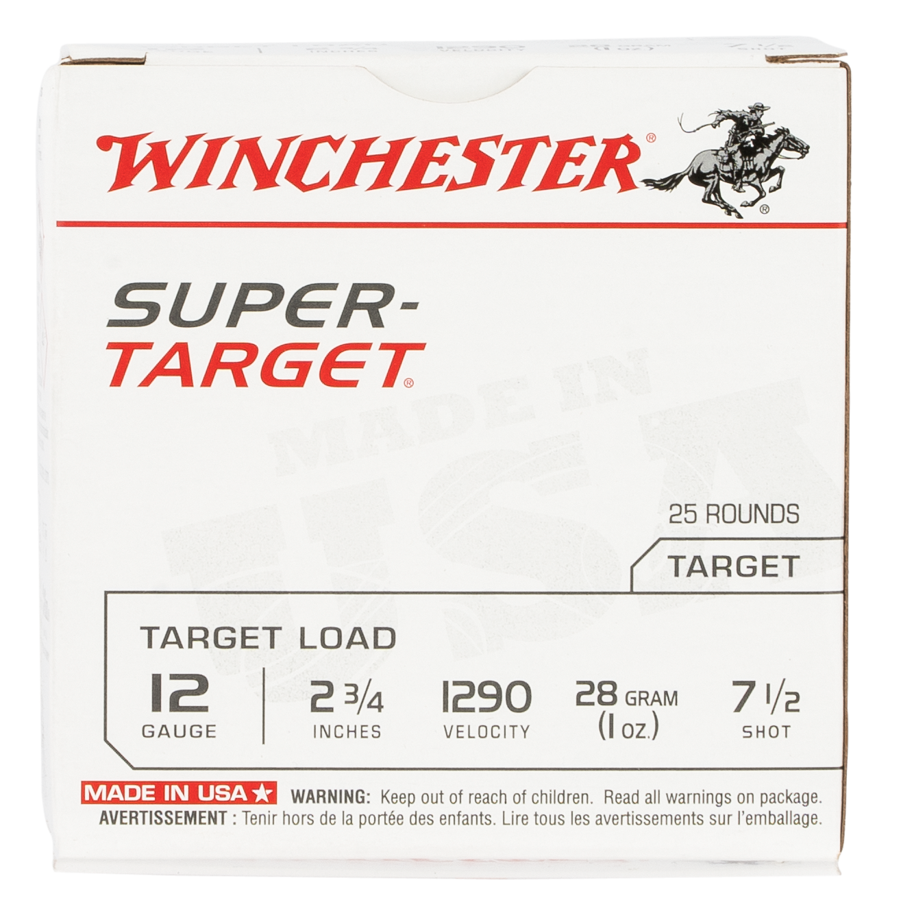 Winchester Super-Target 12 Gauge 2.75 1oz 7.5 Shot Shotgun Ammo (Box)