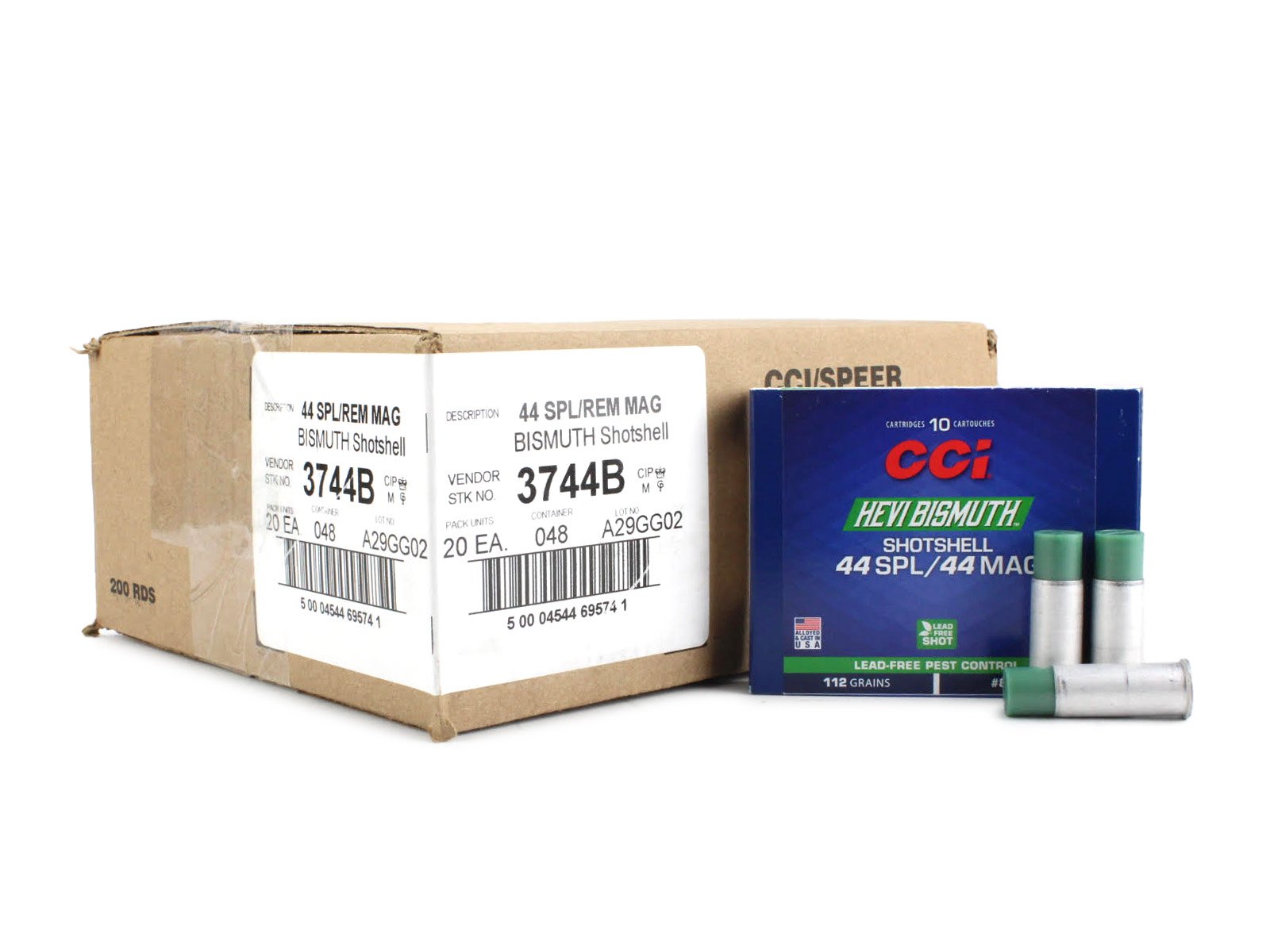 CCI HeviBismuth 44 Special44 Magnum 112 Gr LeadFree 8 Shot Case