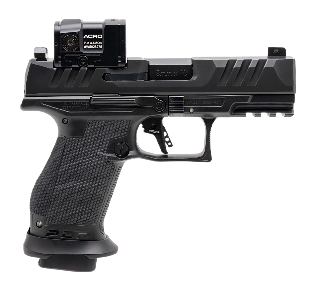 Walther Arms(R) - 4797067 - PDP Professional ACRO Compact 9mm 18+1 4" Semi-Auto Black Pistol