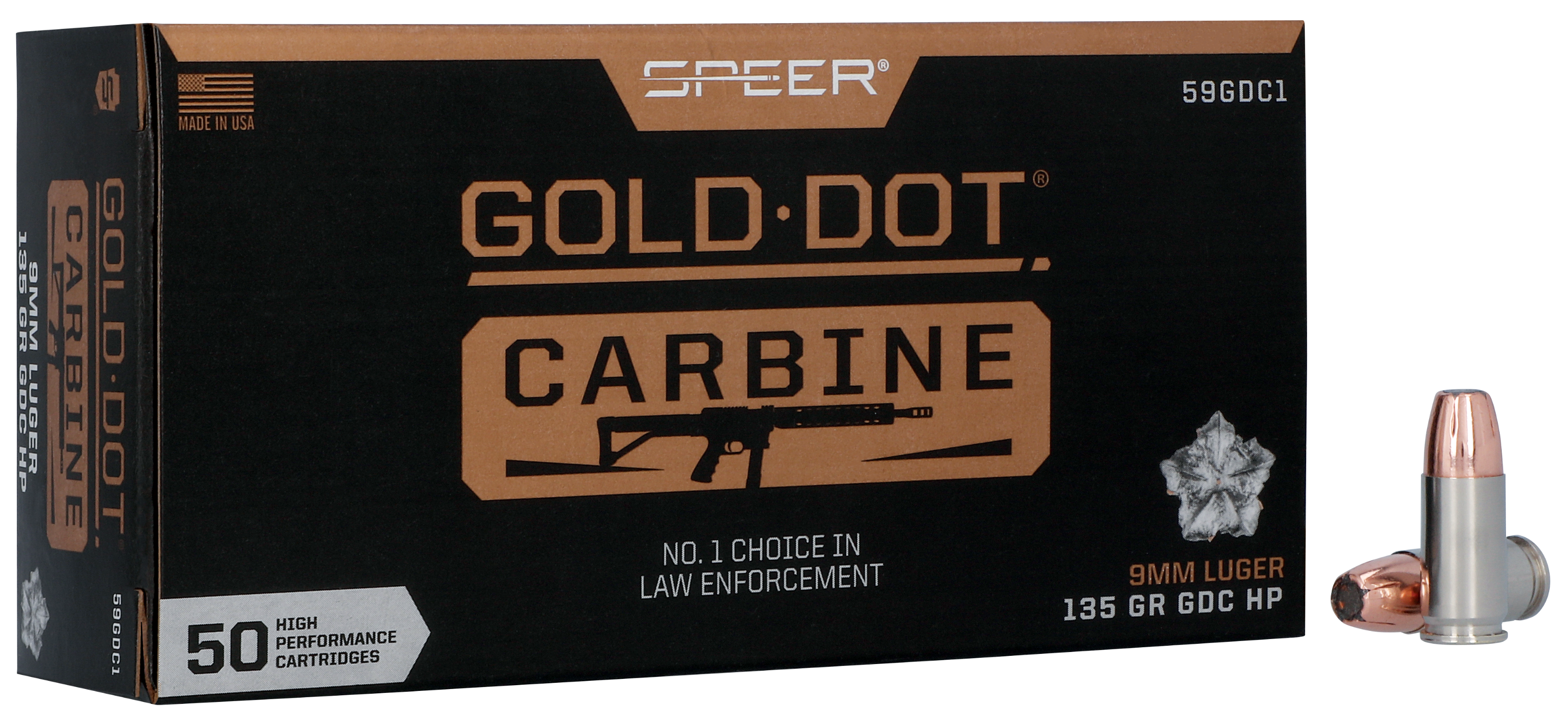Speer Gold Dot Carbine 9mm 135 Gr HP (Box)