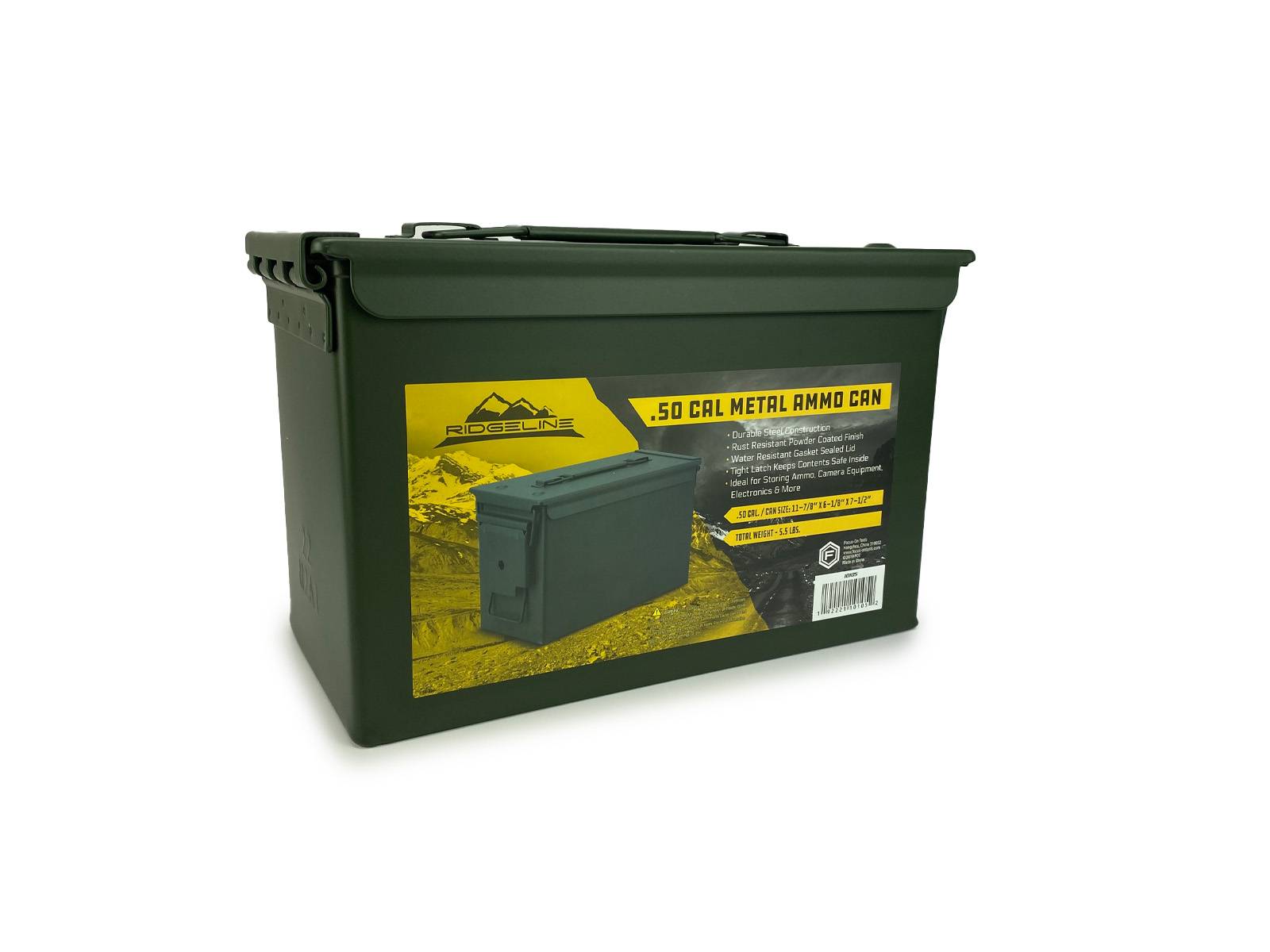 Ridgeline 50 Cal Metal Ammo Can Storage (OD Green)