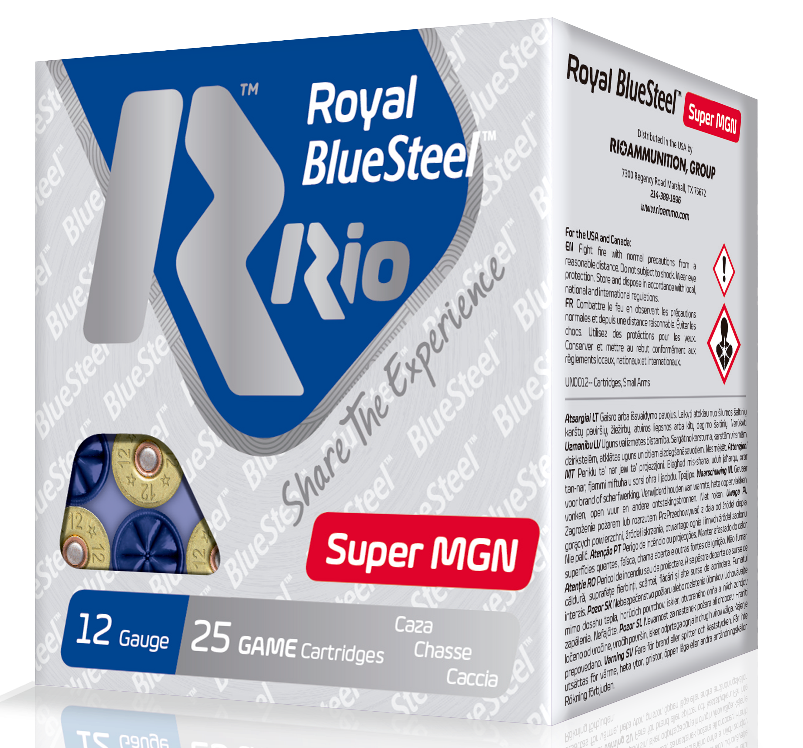 RIO AMMUNITION RBSSM402 Royal BlueSteel Super Magnum 12 Gauge 3.5 1-3/8 oz 2 Shot 25 Bx/ 10 Cs