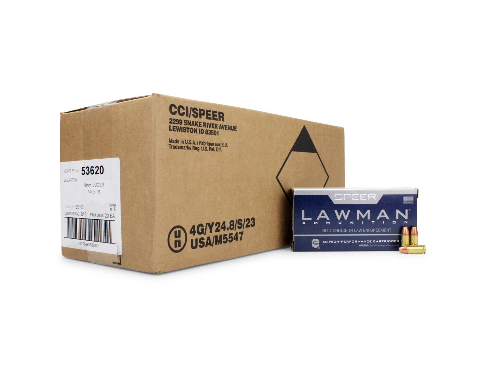 Speer Lawman 9mm 147 Gr TMJ (Case)