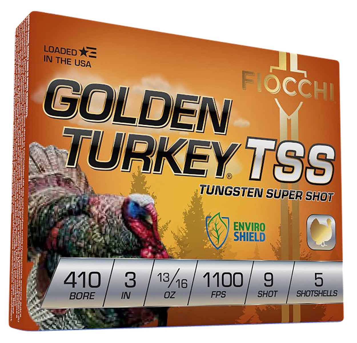 Fiocchi Golden Turkey 410 Gauge 3 13/16 oz 9 Shot 410TSS9 (Box)