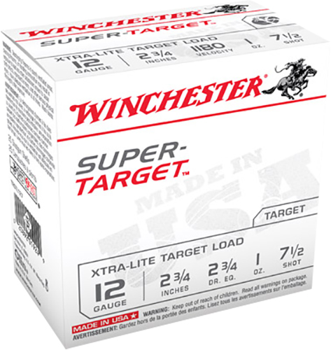 Winchester Super Target Xtra-Lite 12 Ga 2.75 1 oz 7.5 Shot (25 Rounds)
