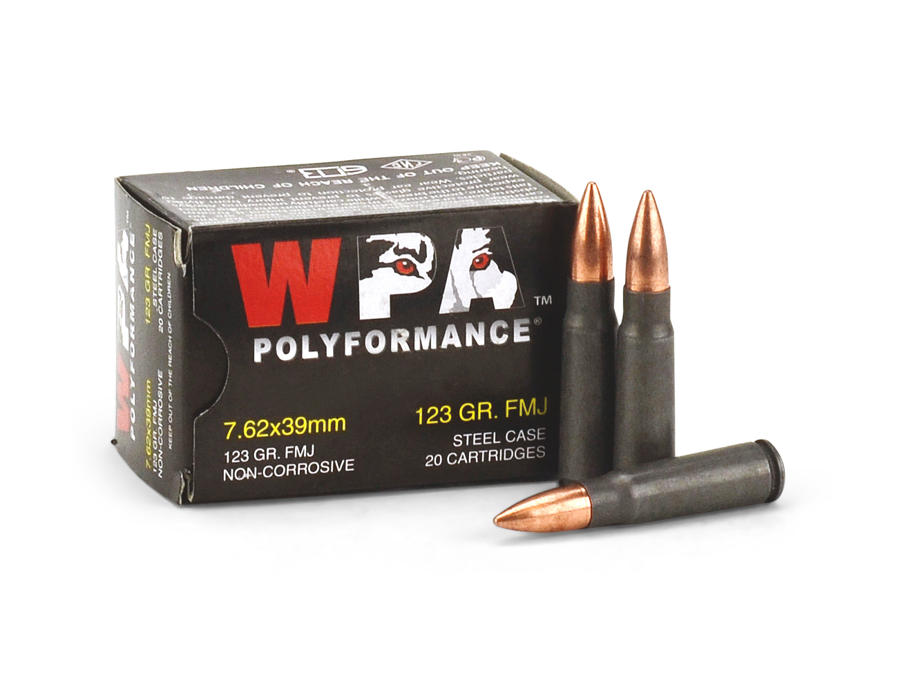 Wolf Polyformance 7.62 x 39 FMJ 123 Grain (Box)