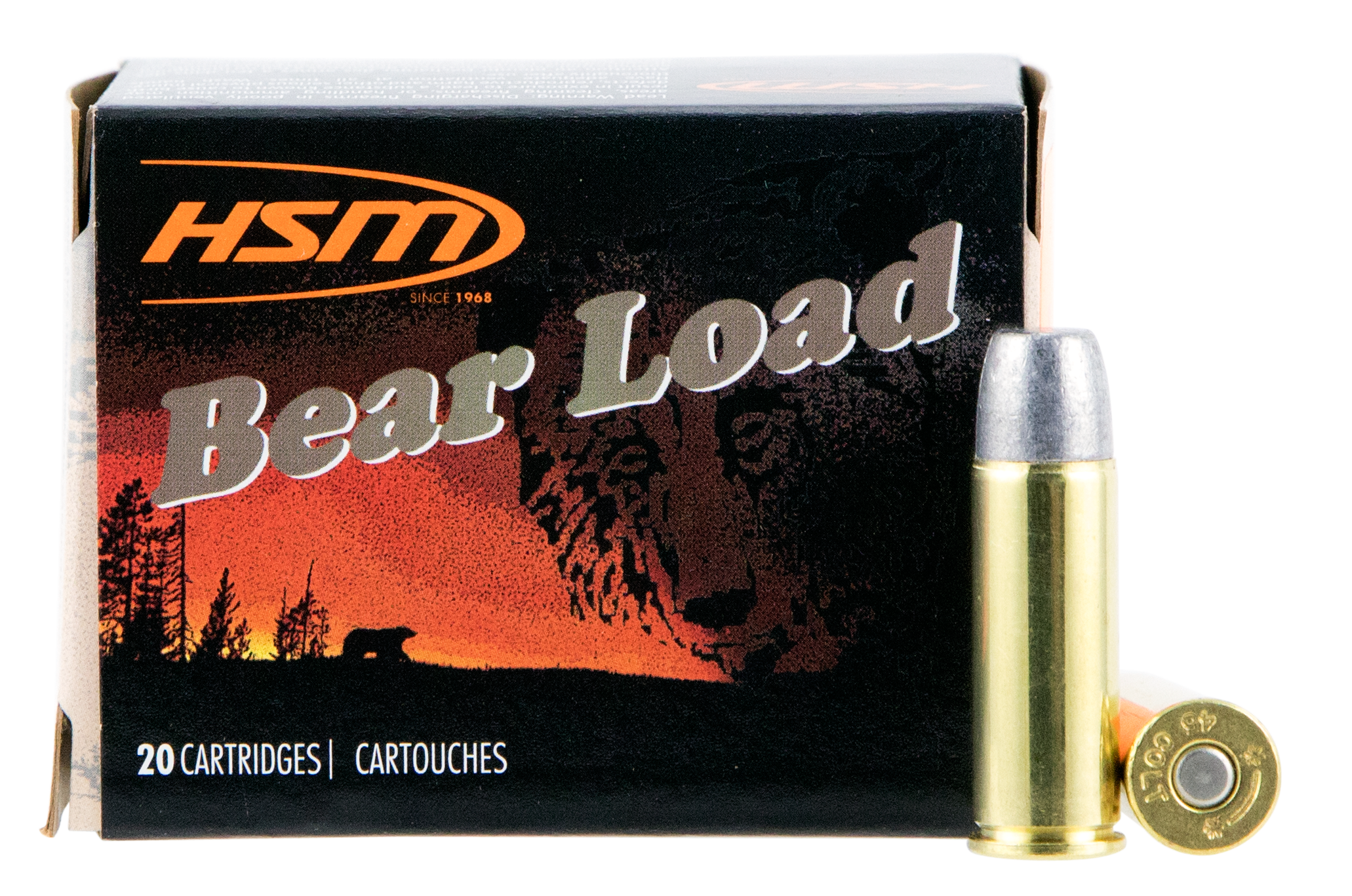 Hsm Bear Load 45 Long Colt 325 Grain Wide Flat Nose 45C7N20 (Box)