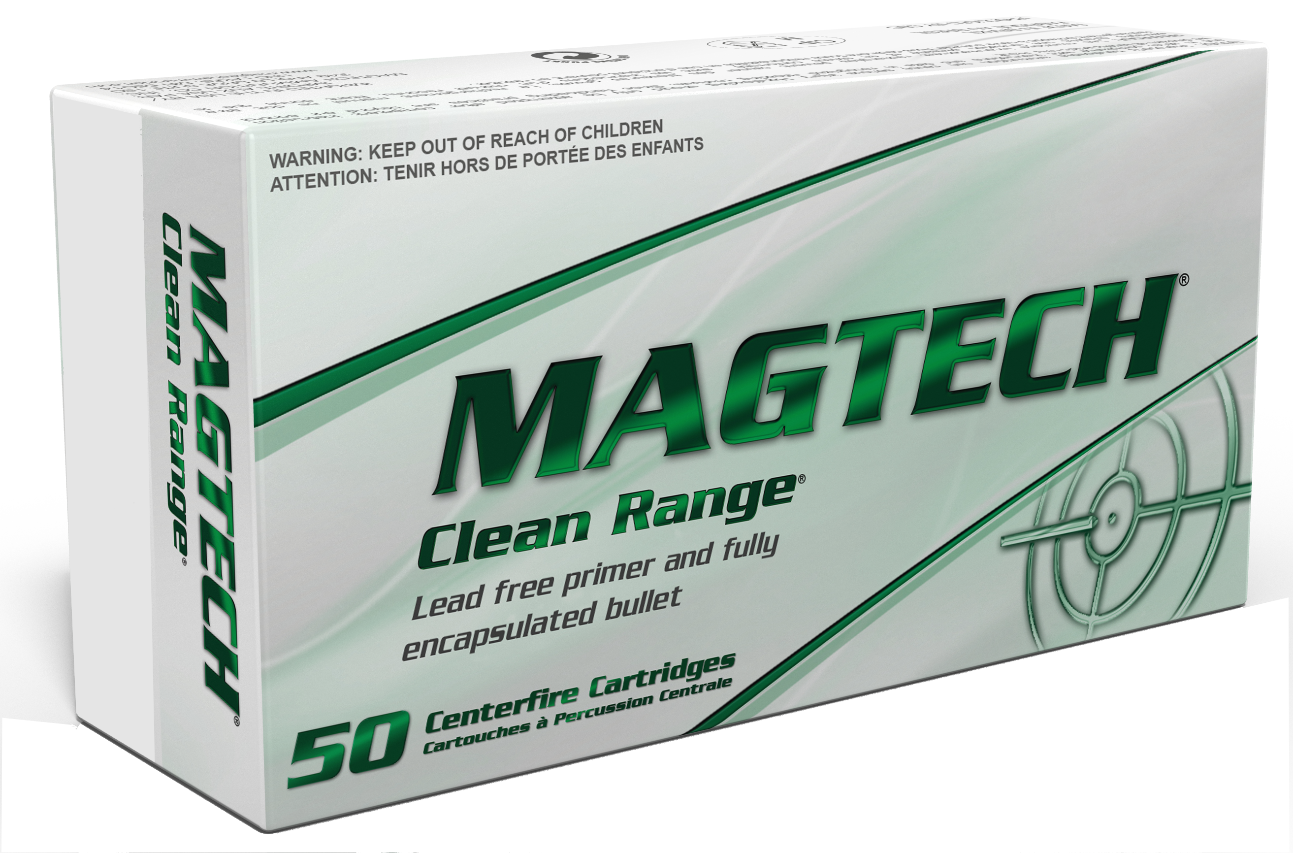 Magtech Clean Range 40 S&W 180 Grain Fully Encapsulated Bullet Flat CR40A (Box)