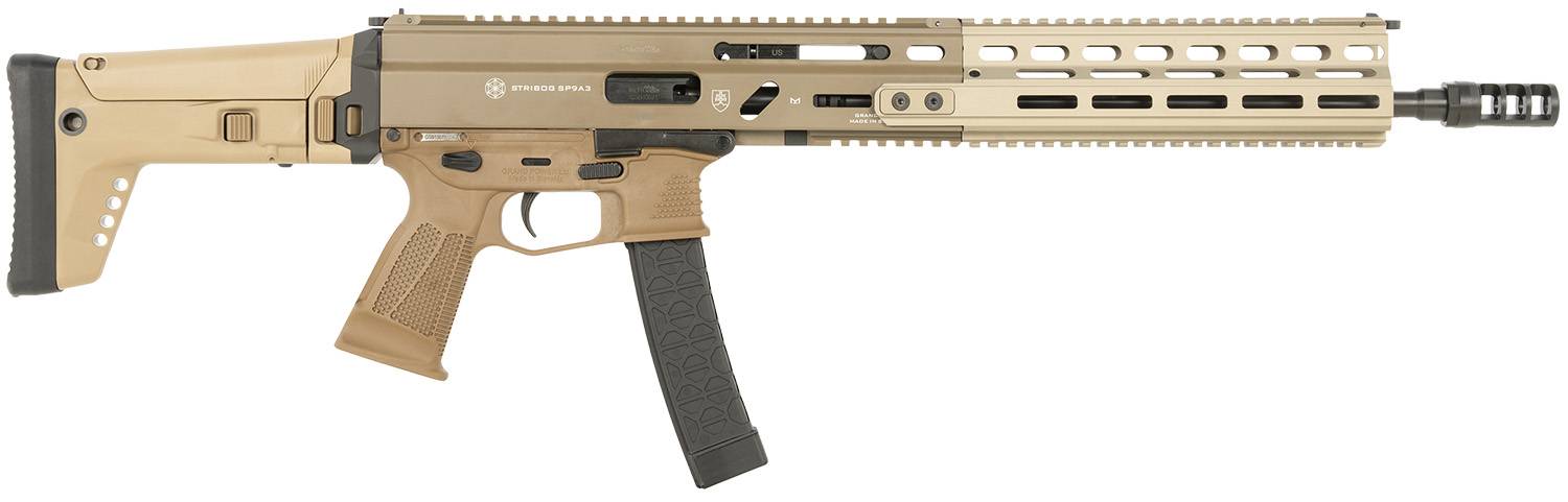 Grand Power - 810091158012 - Stribog Enhanced 9mm Luger 16 30+1 FDE Semi-Auto Rifle