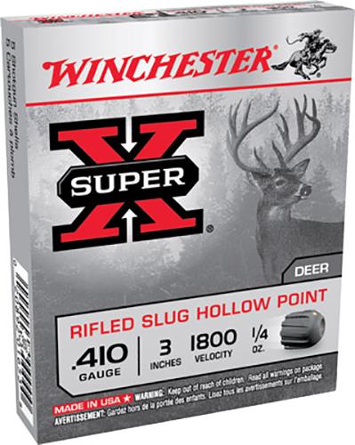 Winchester Super X 410 Gauge 3 1/4 oz Rifled Slug X413RS5 (Box)