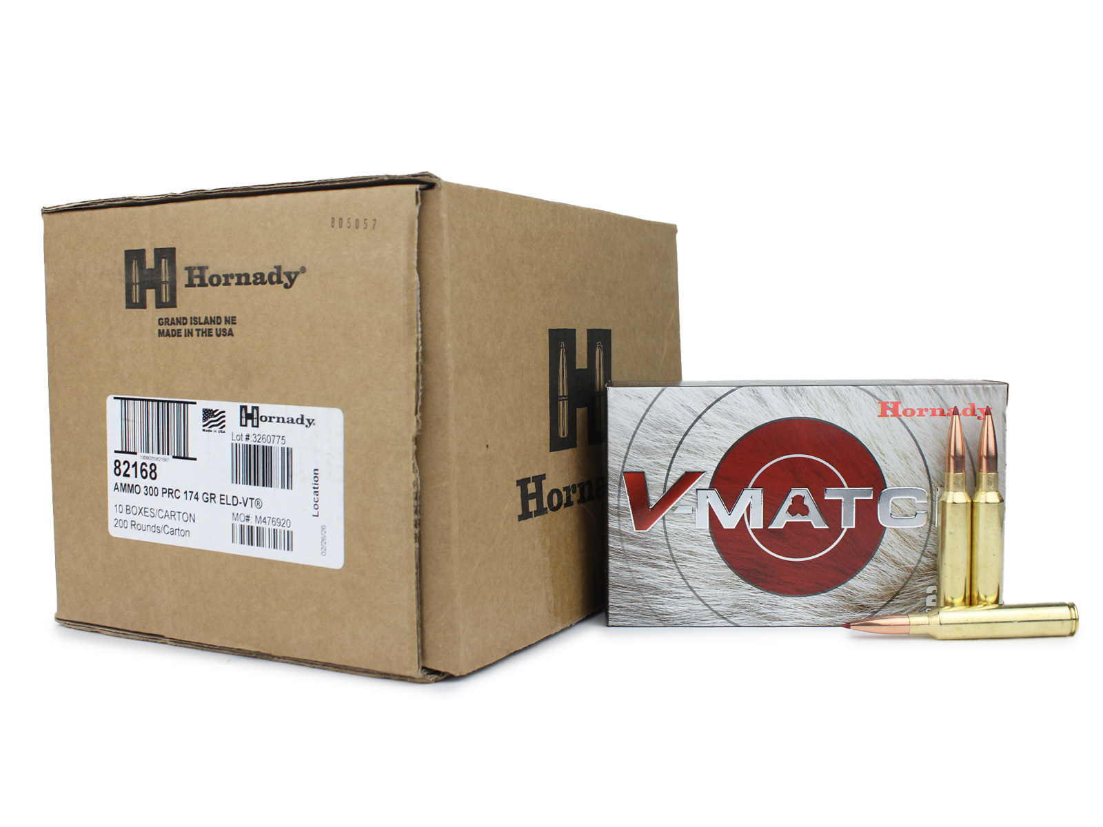Hornady V-Match 300 PRC 174 Gr ELD-VT (Case)