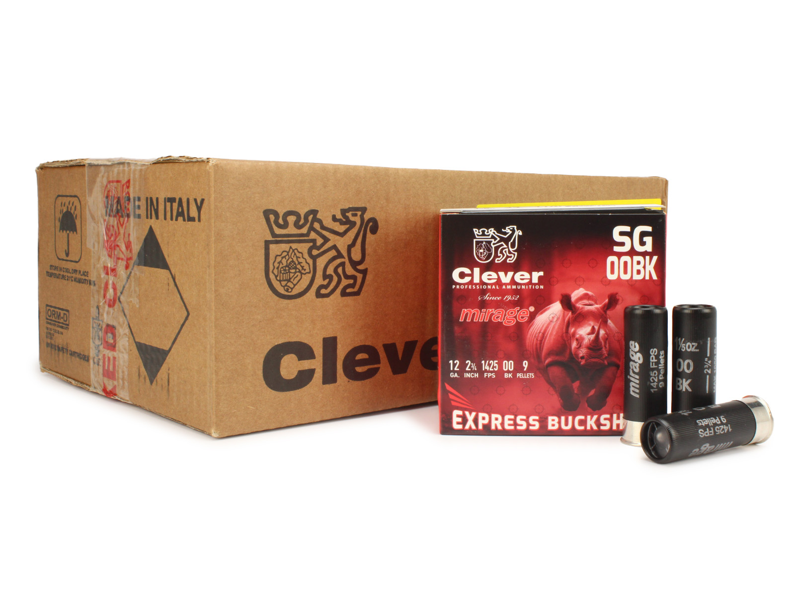 Clever Express Buckshot 12 Gauge 2.75 00 Buck 9 Pellet (Case)