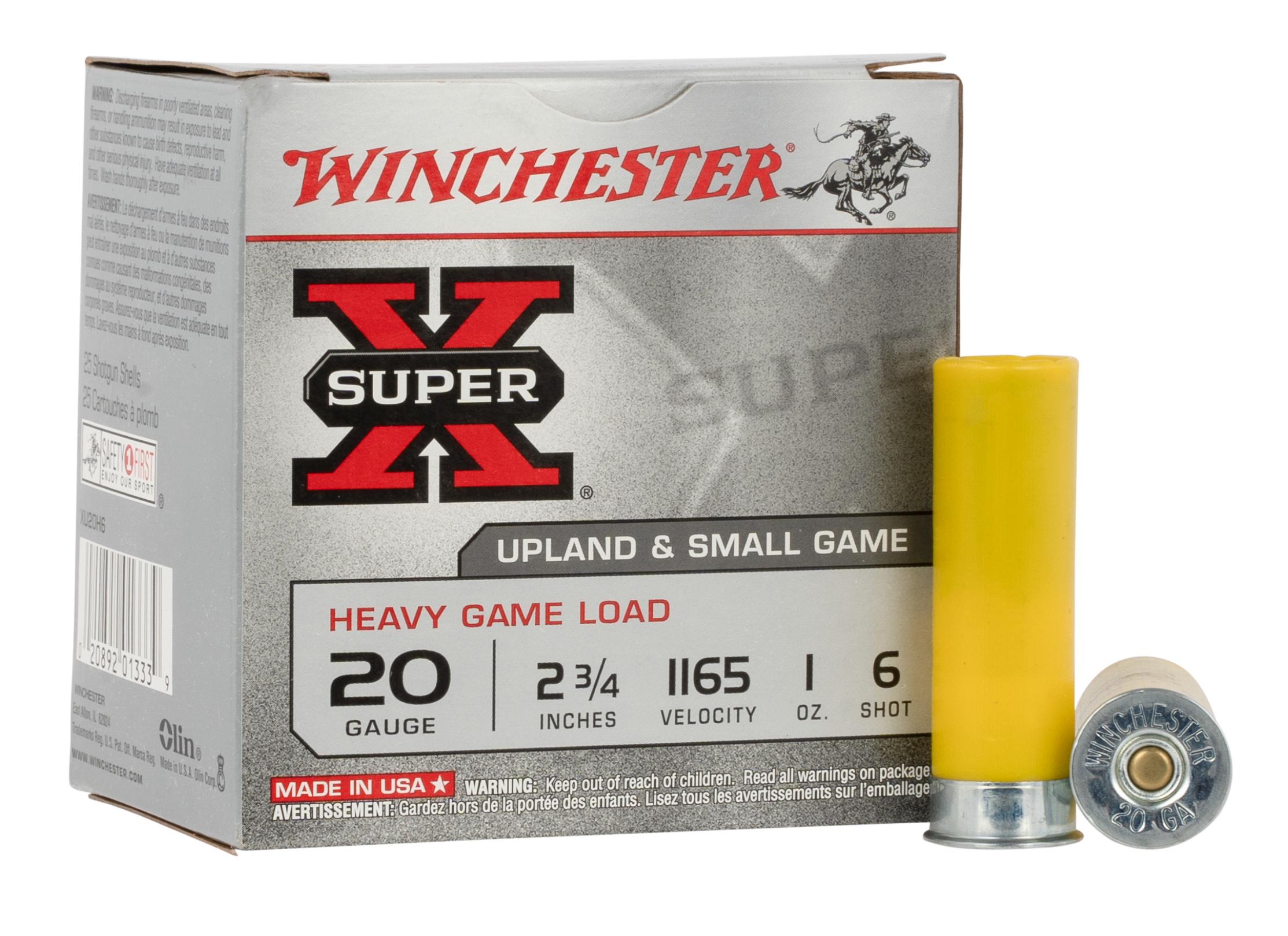 Winchester Super X 20 Gauge 2.75 1 oz 6 Shot XU20H6 (Box)