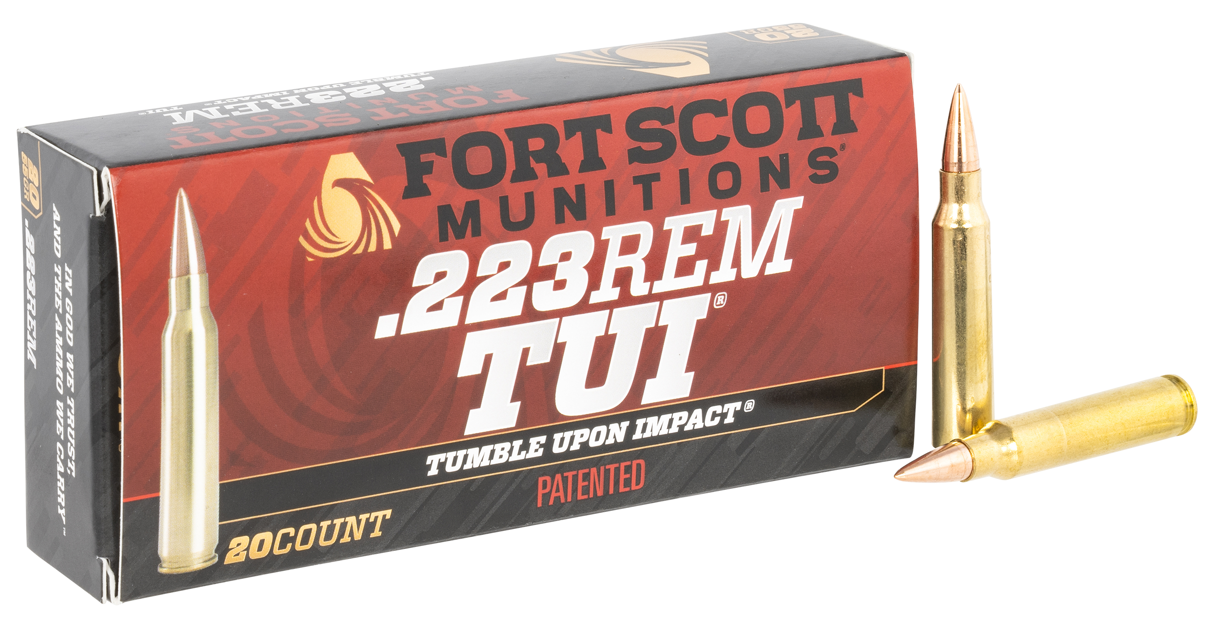 Fort Scott Munitions Tumble Upon Impact 223 Remington 55 Gr Solid Copper Spun (Box)