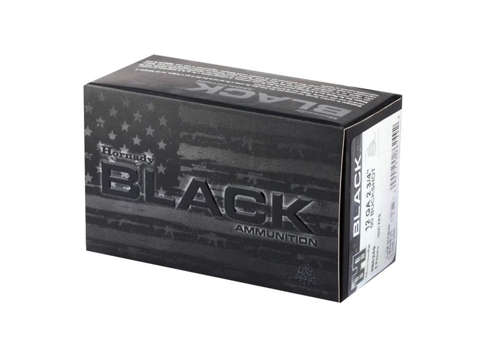 Hornady Black 12 Gauge 2.75 8 Pellet 00 Buckshot (Box)