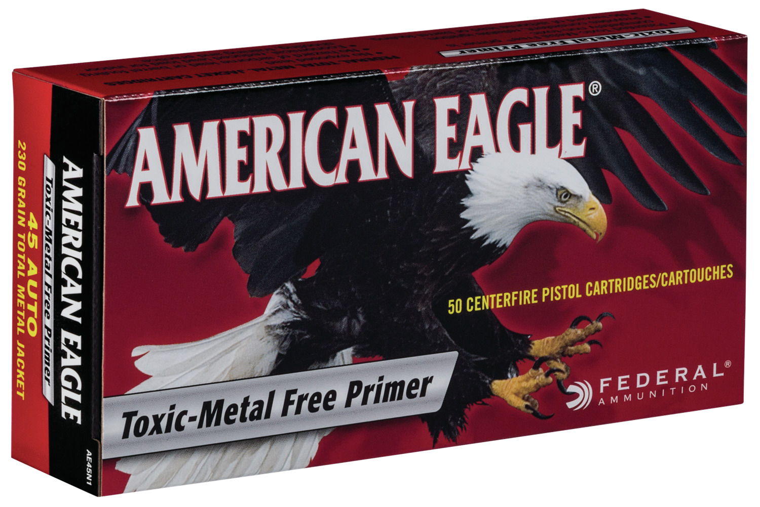 Federal American Eagle Irt 45 ACP 230 Grain Total Metal Jacket AE45N1 (Box)