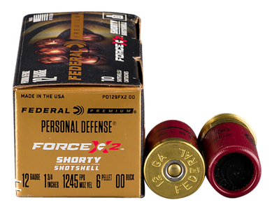 Federal Premium Force X2 12 Gauge 1.75 Shorty/Mini Shell 6 Pellet 00 Buck (Box)