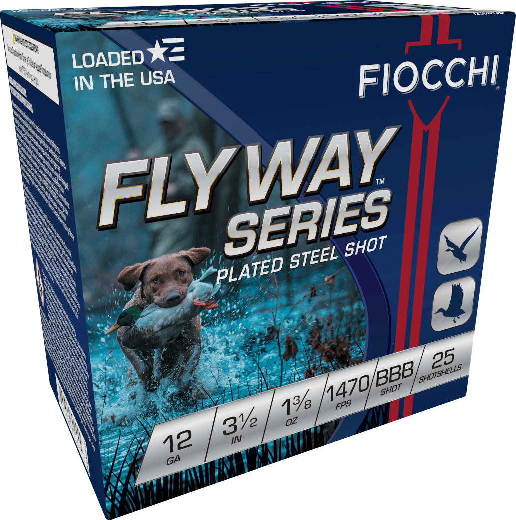 Flyway Series 12 Gauge 3'''' #bbb Shot Shotgun Ammo - Flyway Series 12 Gauge 3-1/2'''' 1-3/8oz #bbb 25/Box