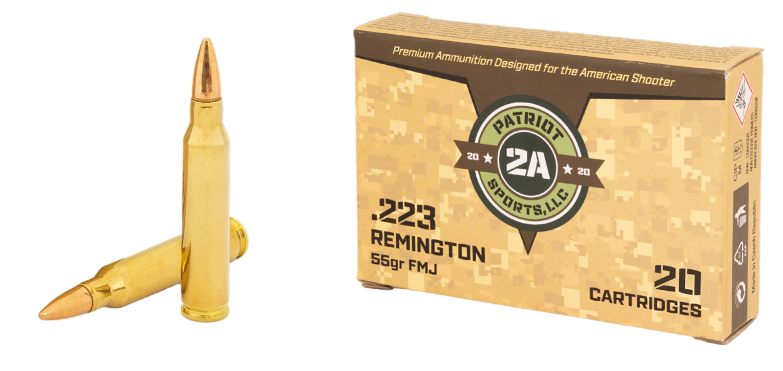 Patriot Sports 223 Remington 55 Grain FMJ (Box)