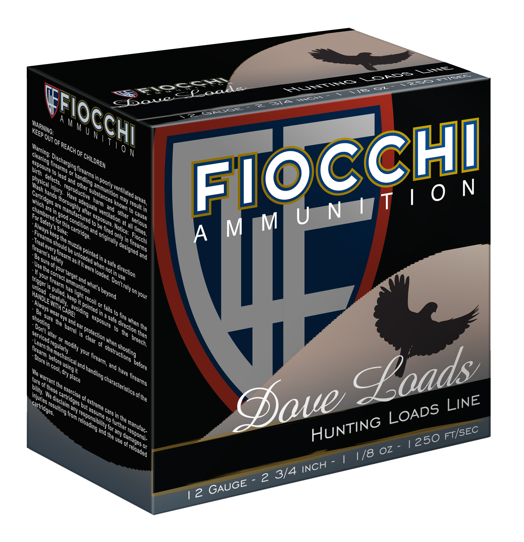 Fiocchi Field Dynamics 12 Gauge 2.75 1 1/8 oz 7.5 Shot 12GTX187 (Box)