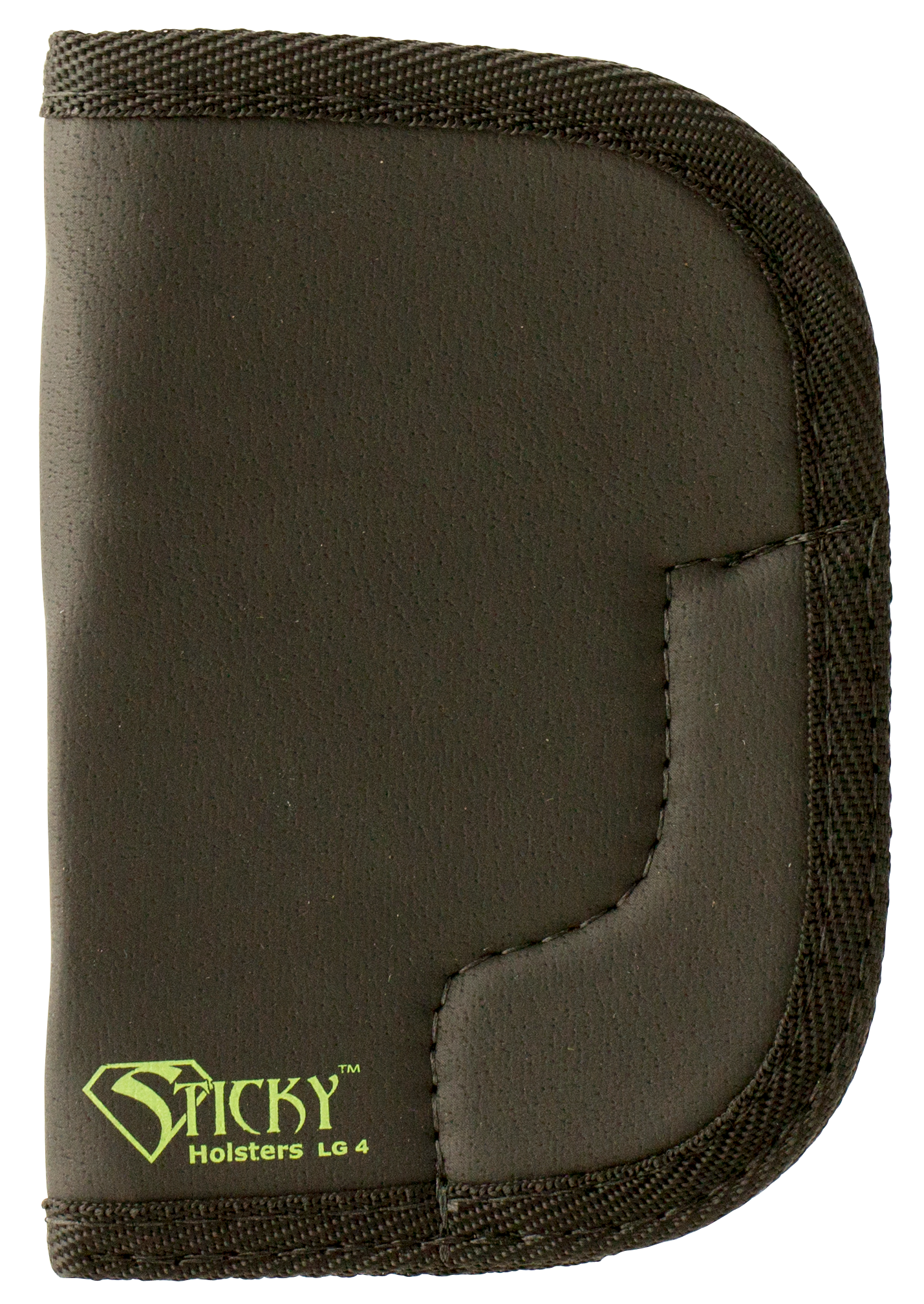 Sticky Holsters LG4 LG-4  Lg Revolvers up to 3 Latex Free Synthetic Rubber Black w/Green Logo