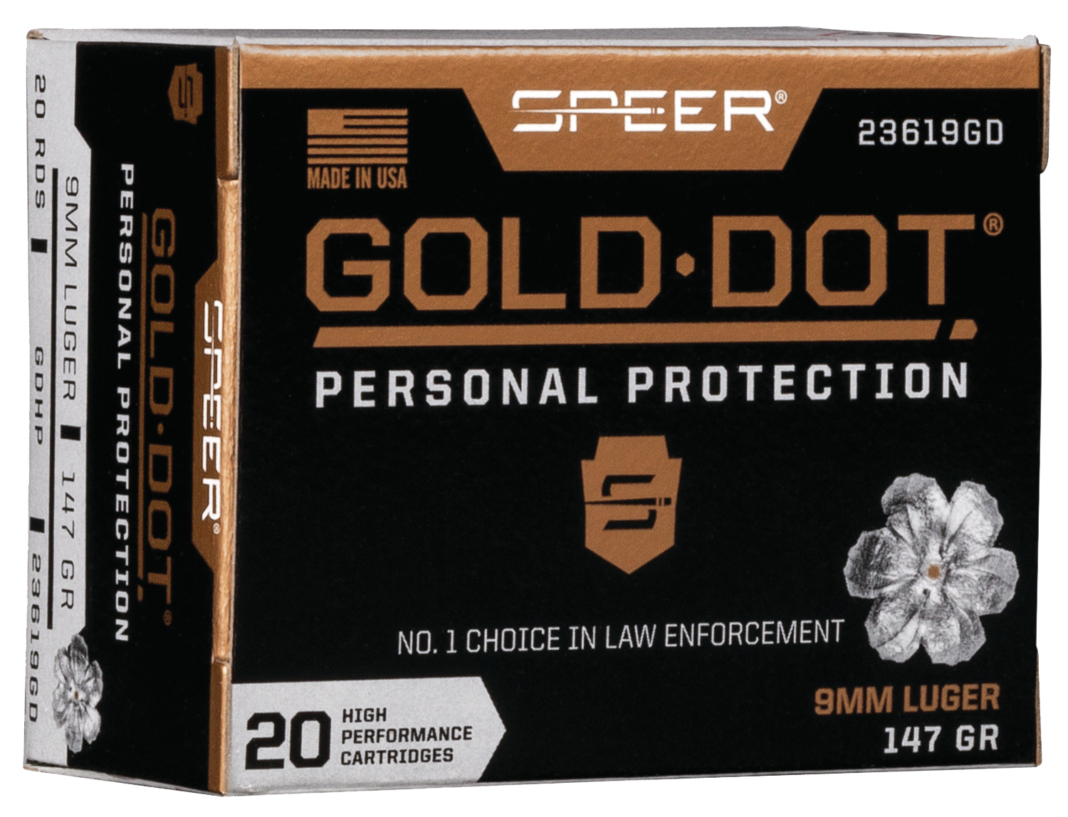 Speer Gold Dot 9mm 147 Gr HP 00438 (Box)